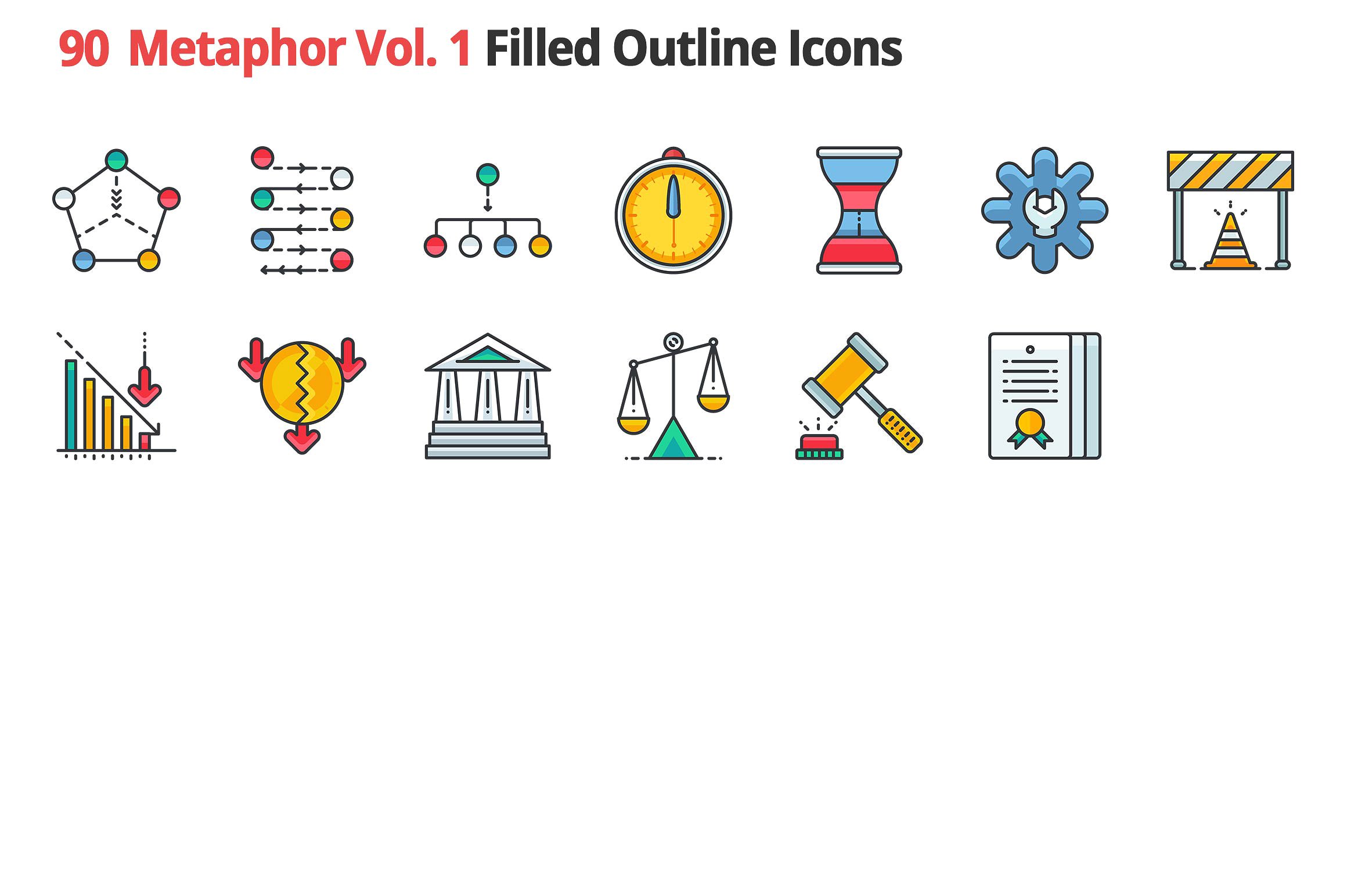 90 Metaphors Vol. 1 Filled Ico