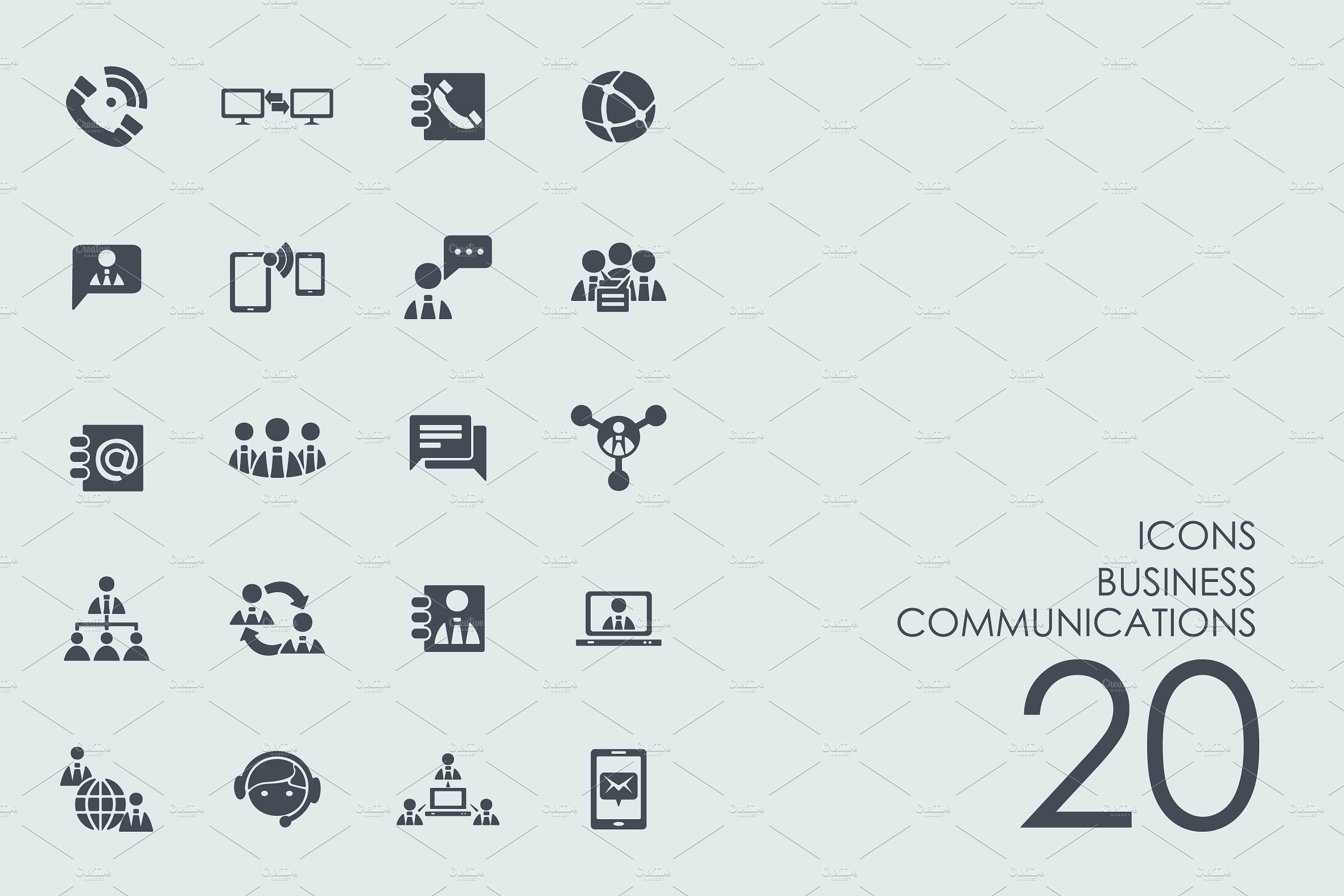 Business communications icons