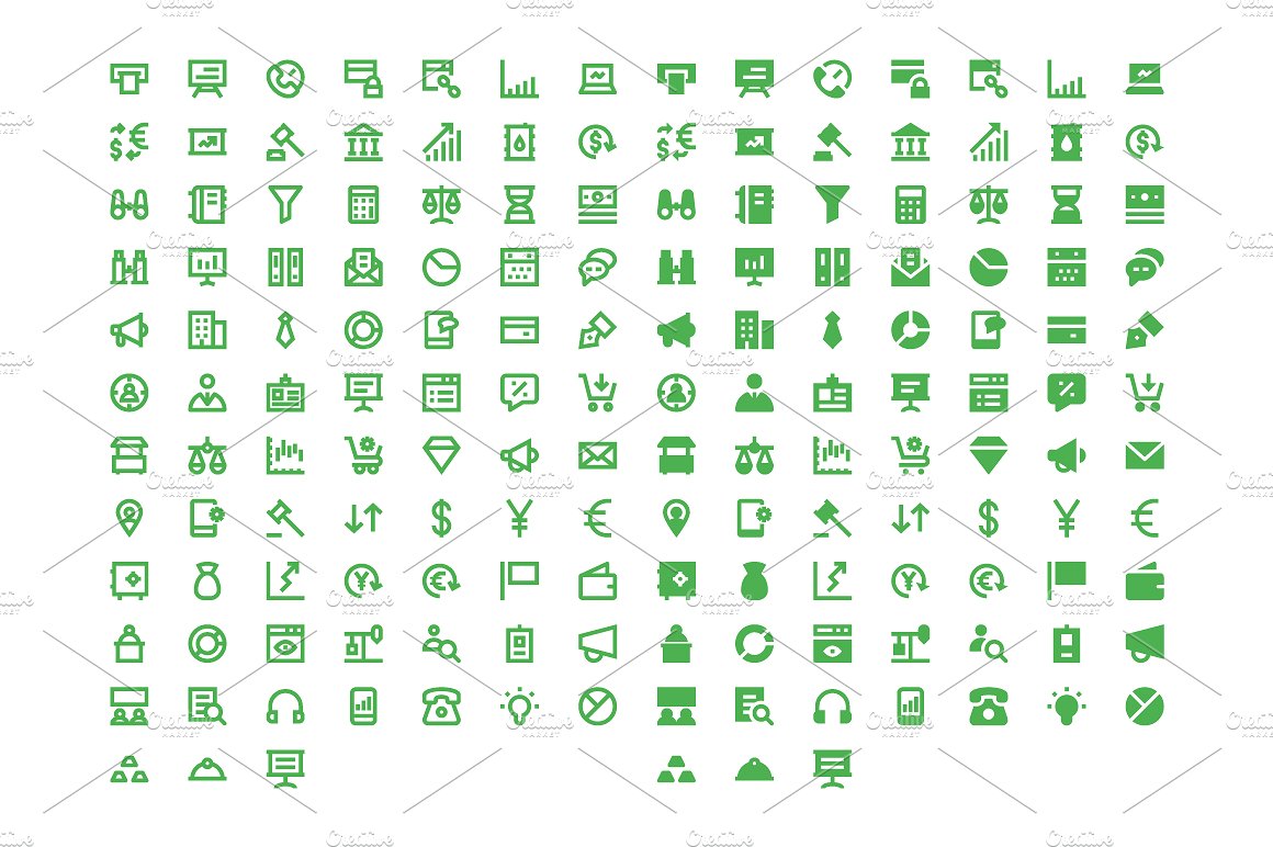 160 Market and Economics Icons