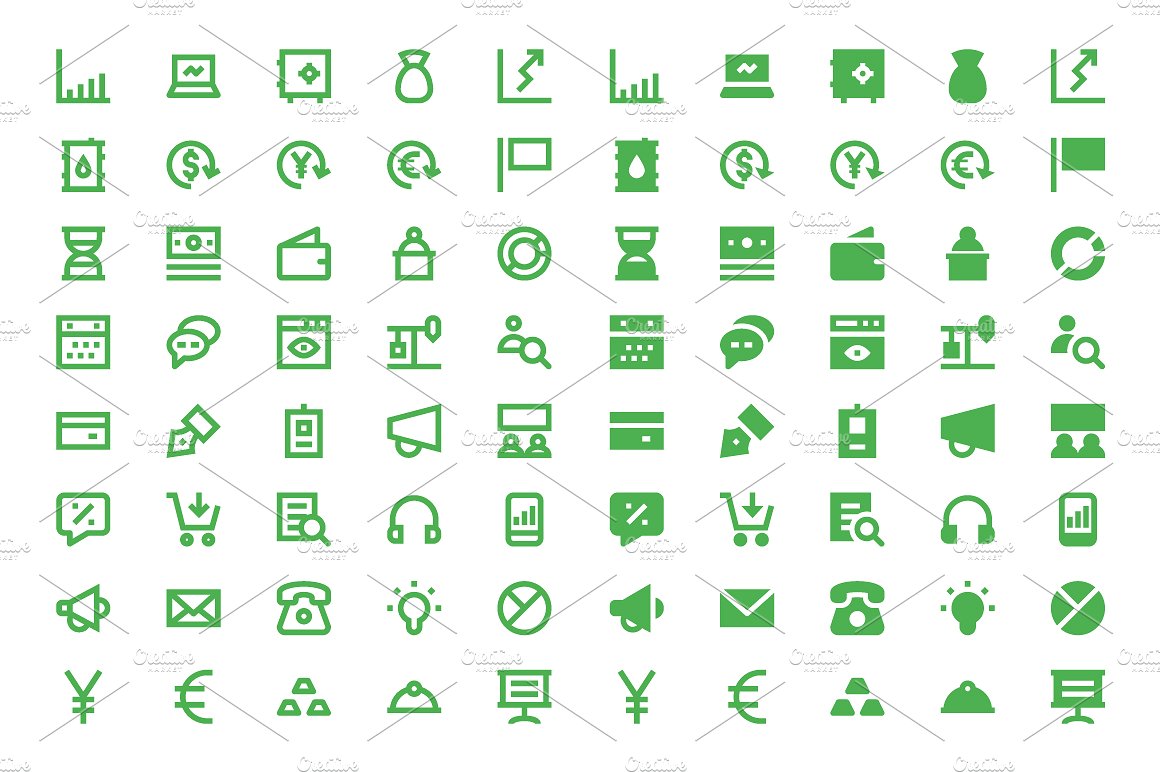 160 Market and Economics Icons