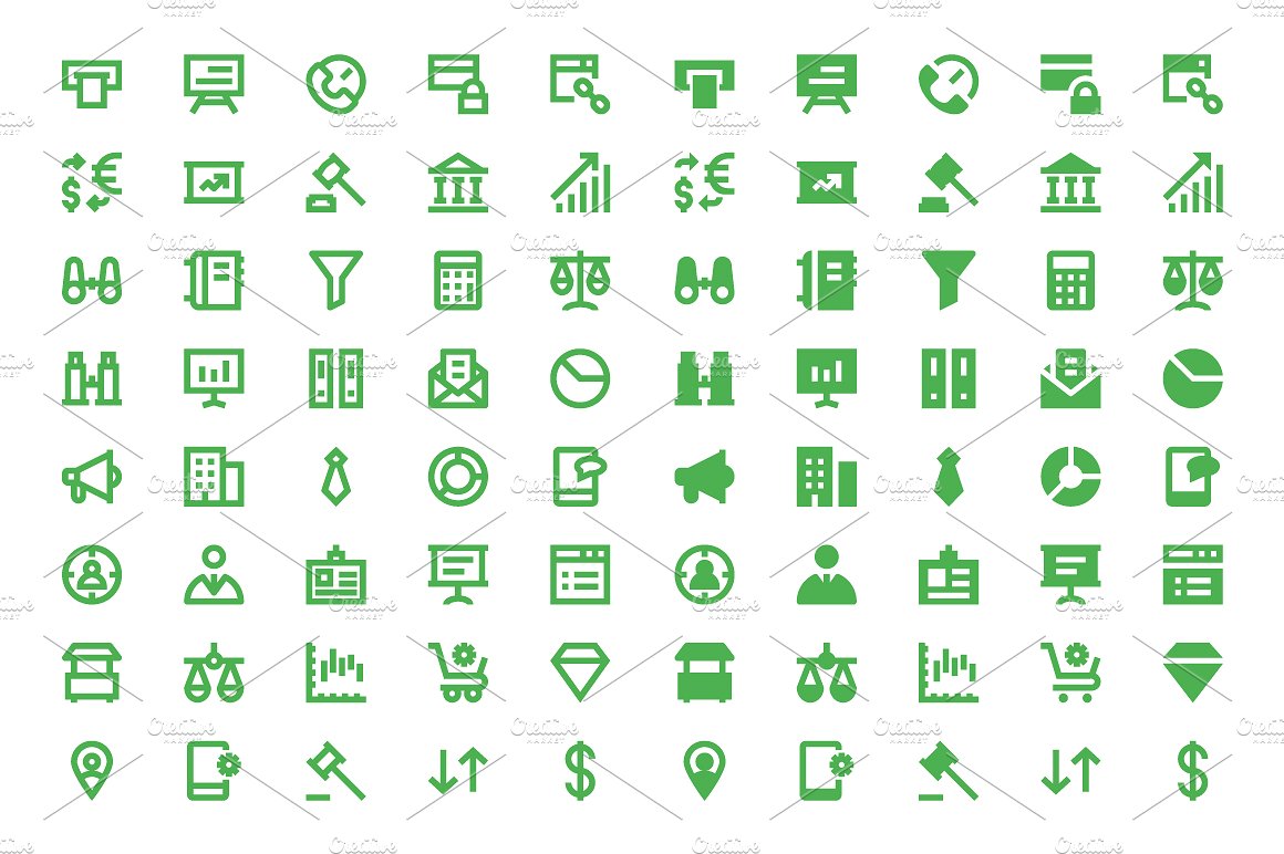 160 Market and Economics Icons