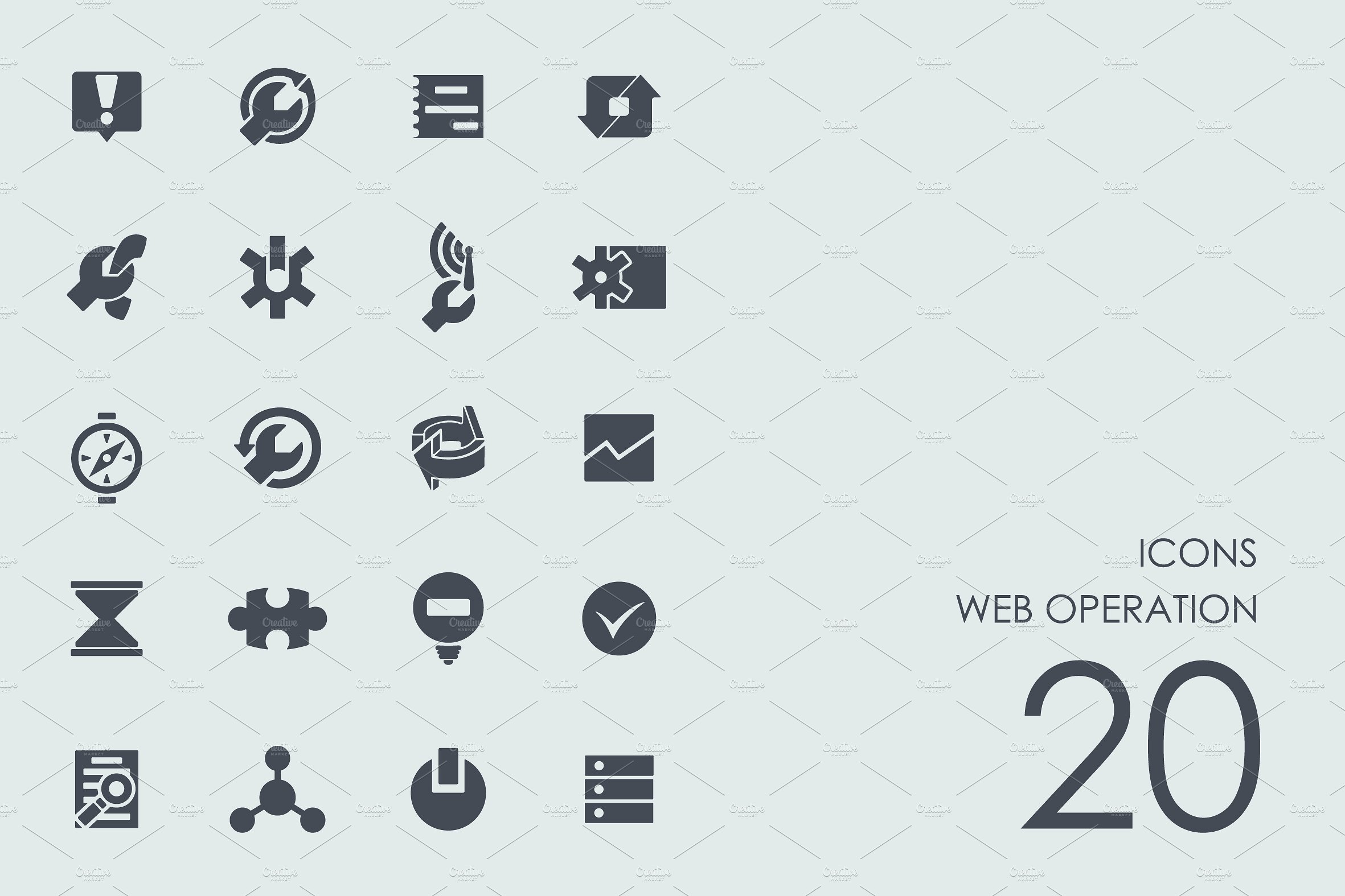 Web operation icons