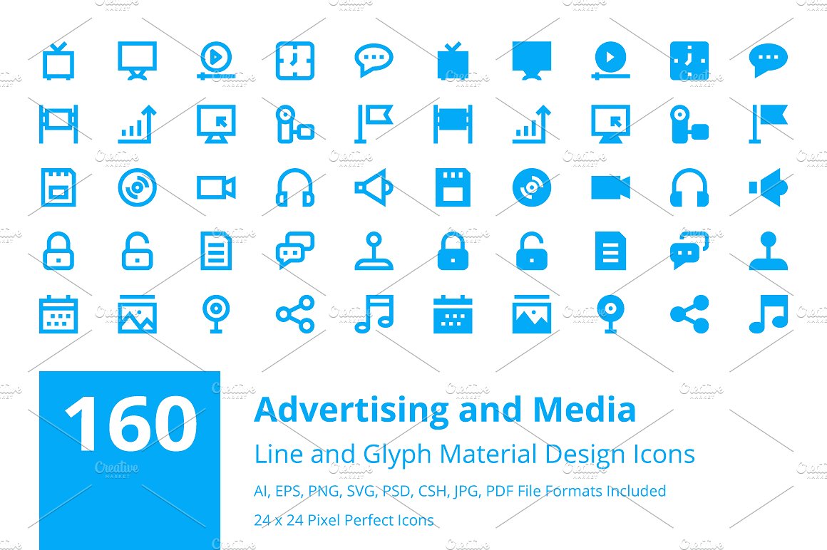 160 Advertising and Media Icon