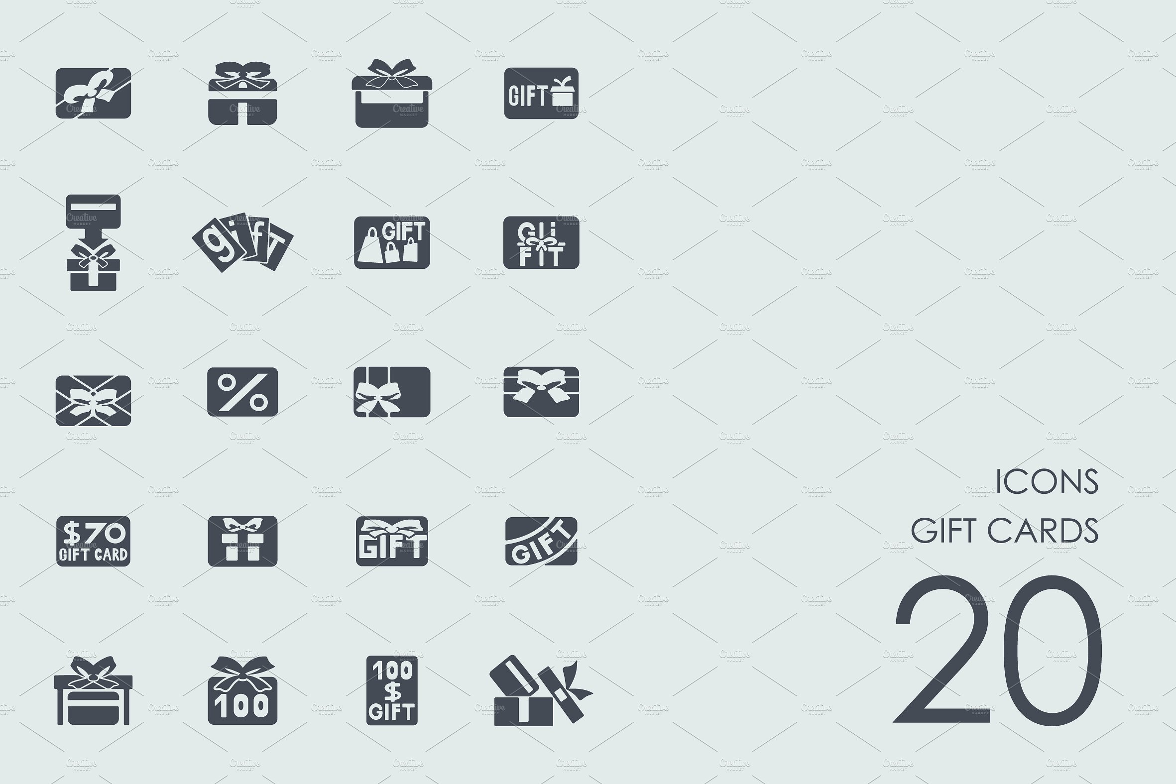 Gift cards icons