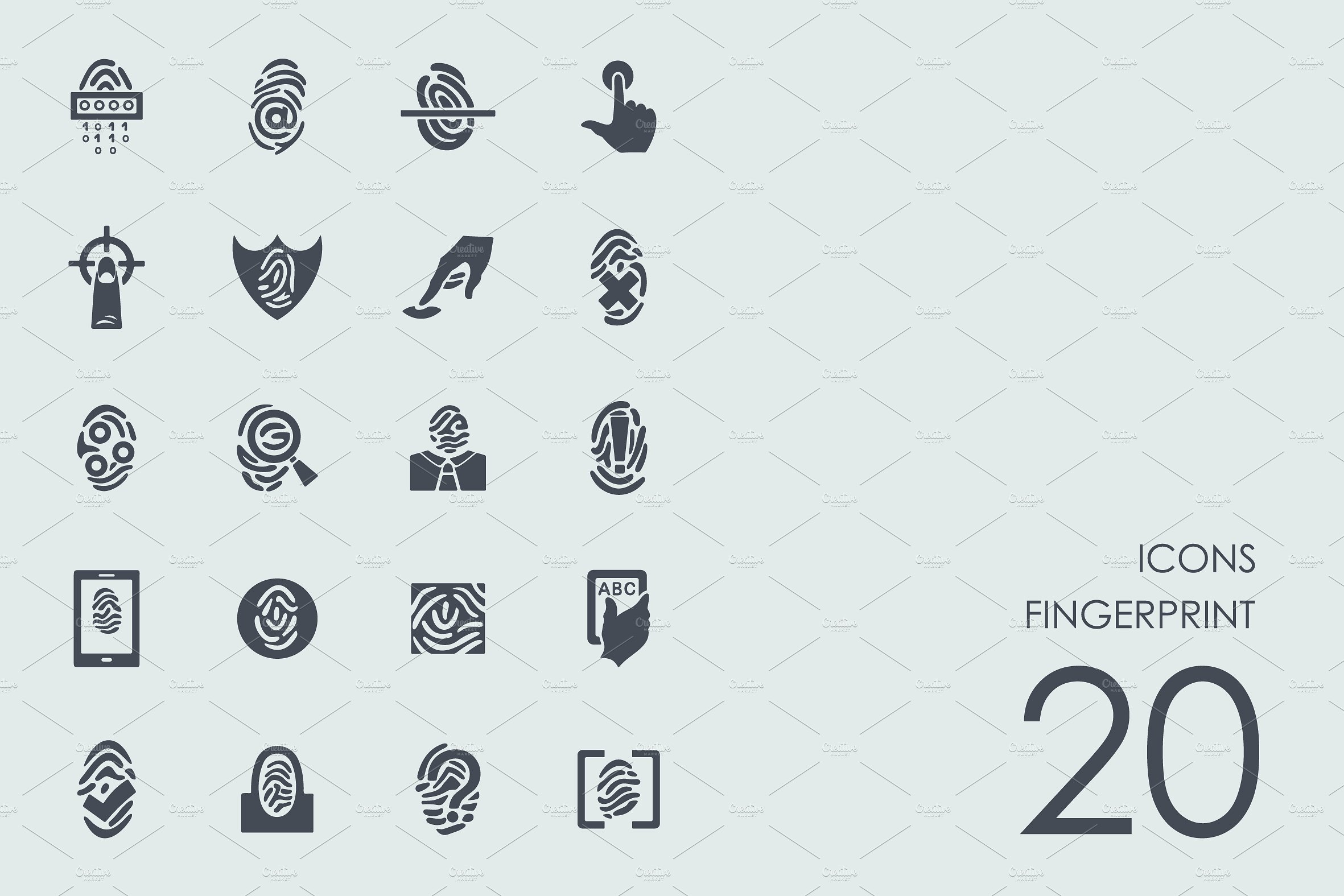 Fingerprint icons