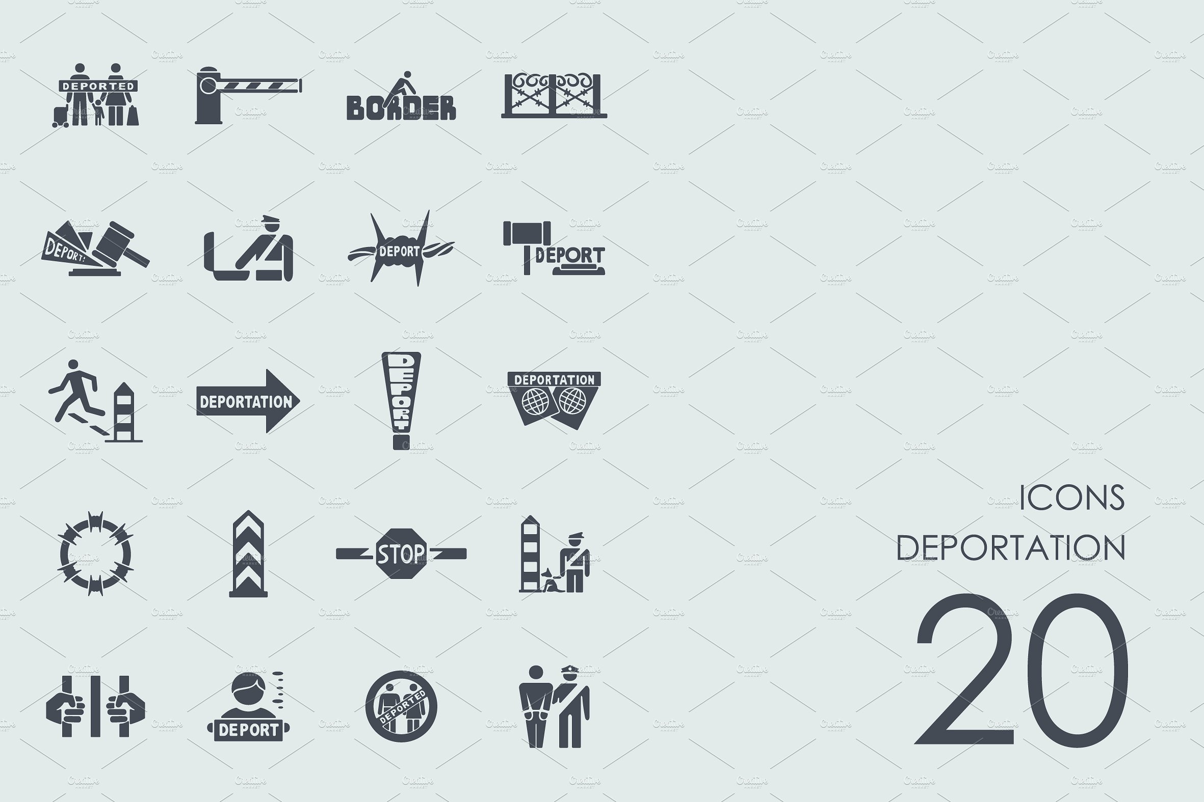 Deportation icons