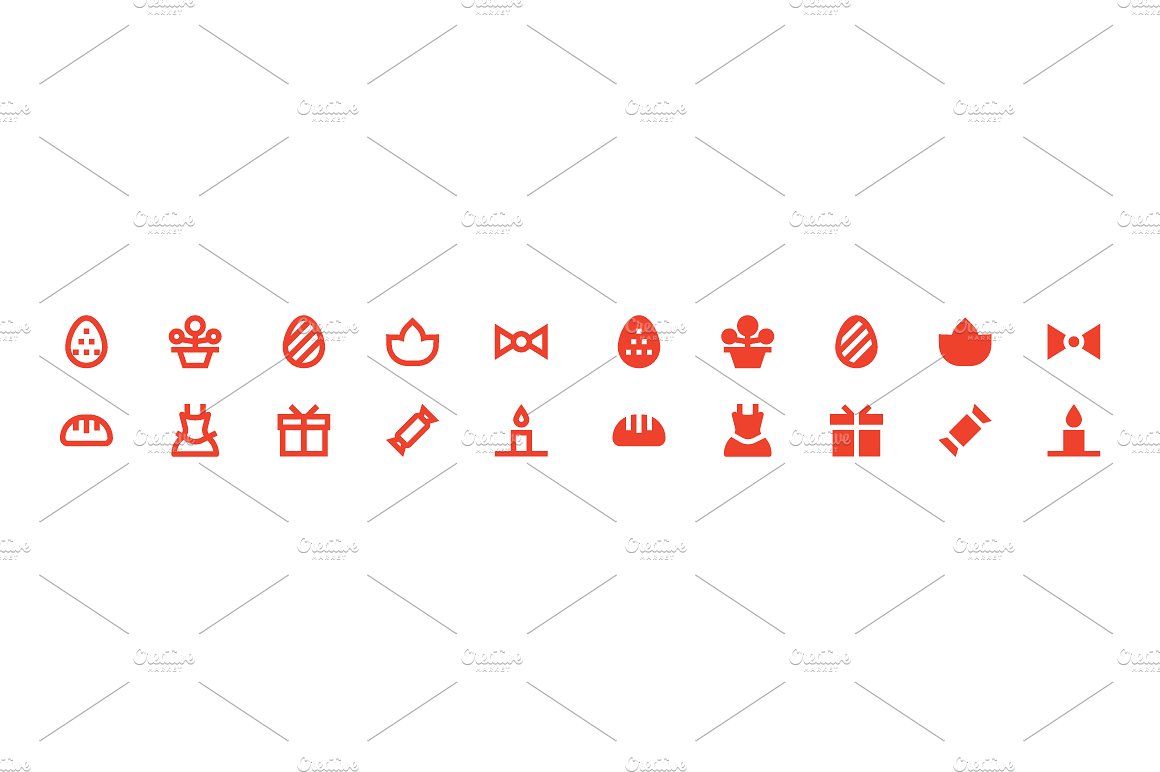 180 Christmas and Easter Icons