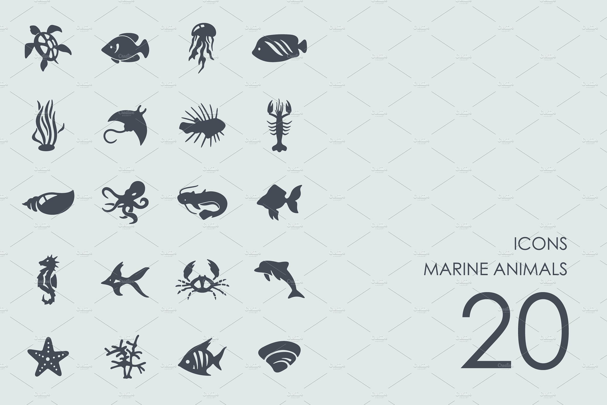 Marine animals icons