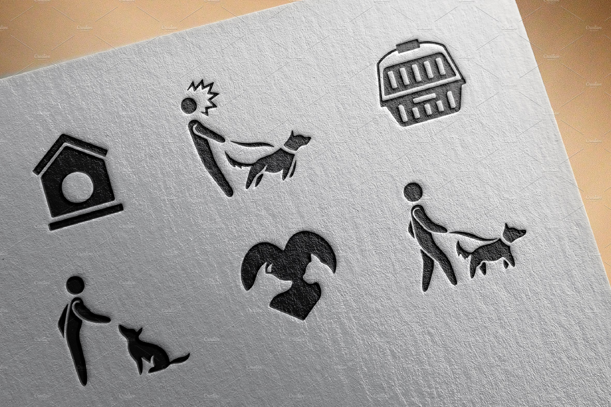 Domestic animals icons