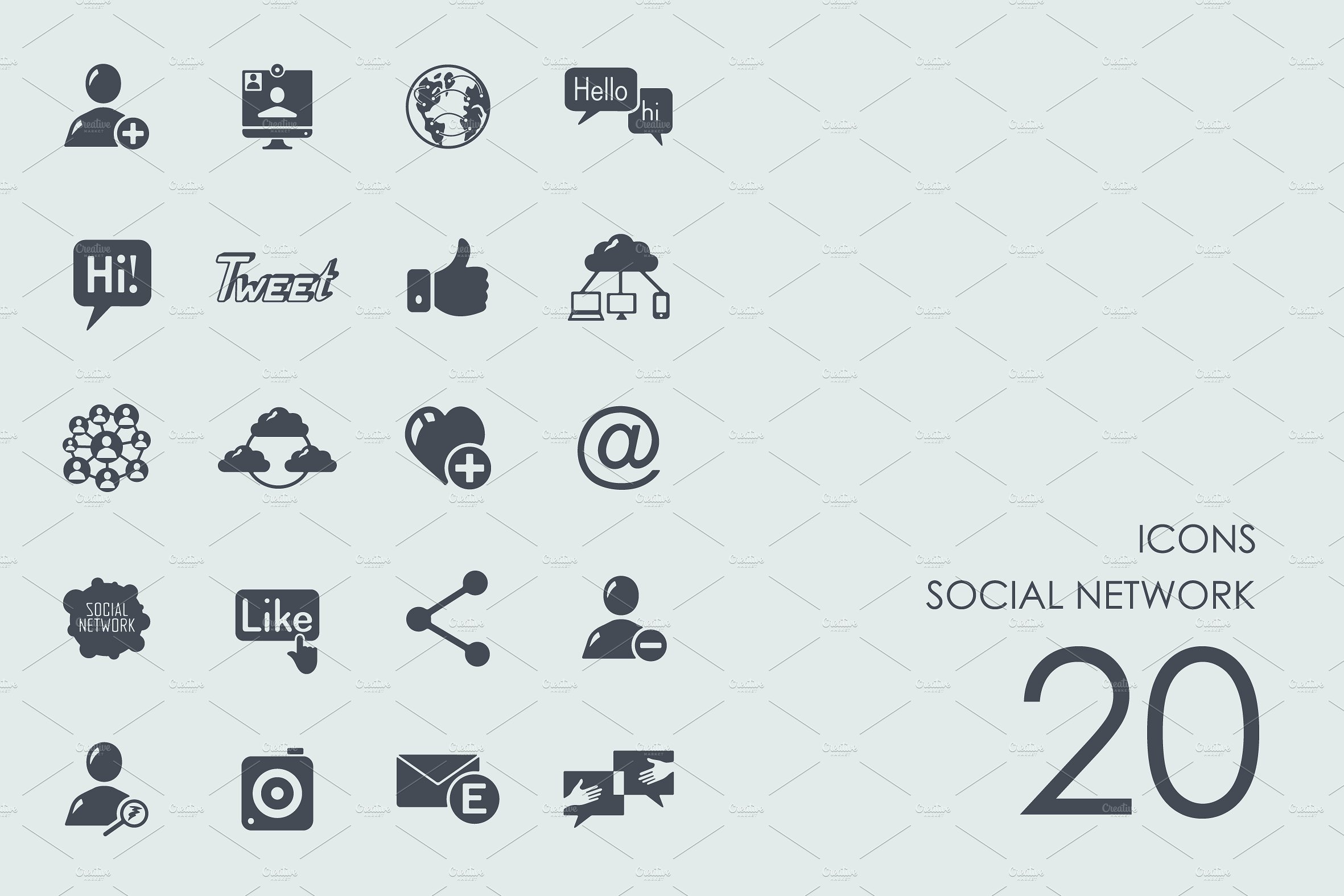 Social network icons