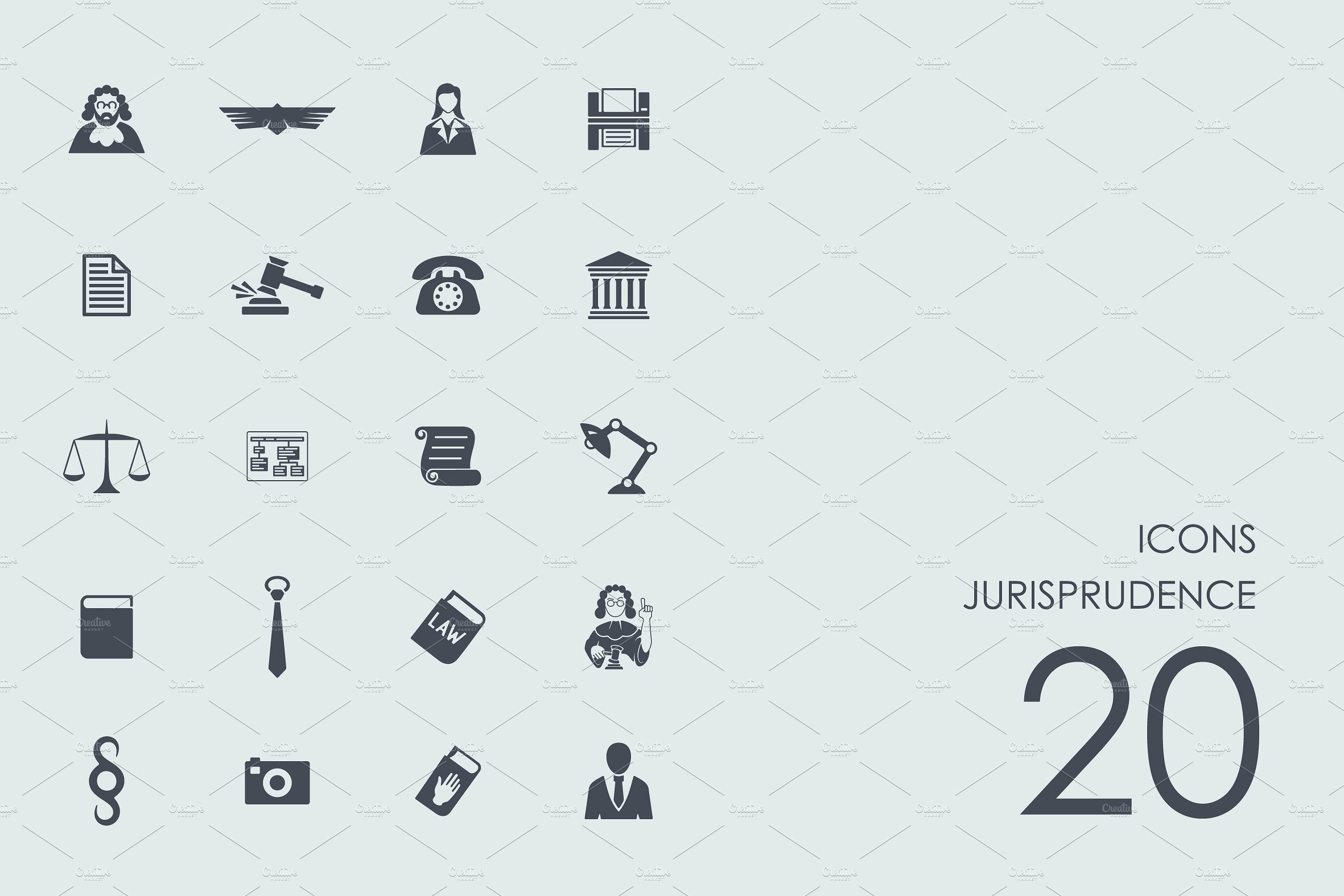 Jurisprudence icons