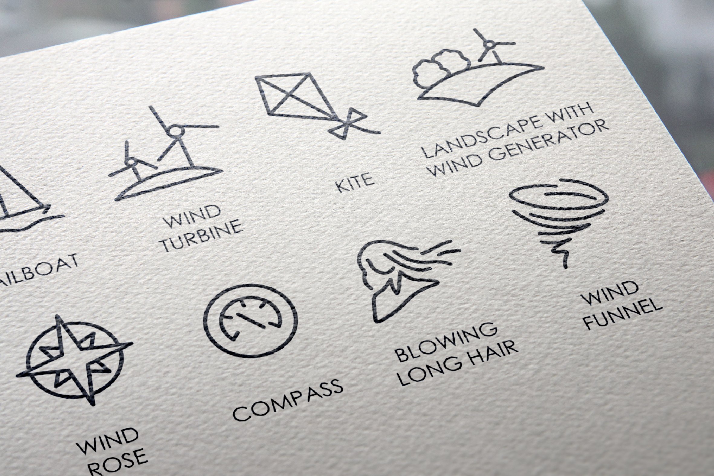 Wind thinline icons