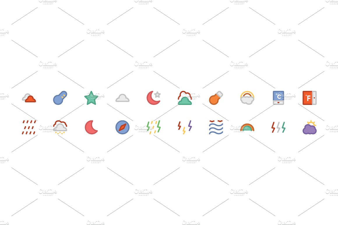 125 Weather Colored Icons