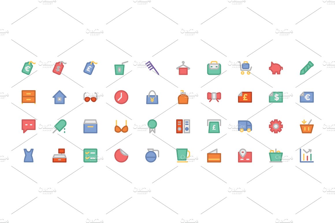 300 Shopping Colored Icons