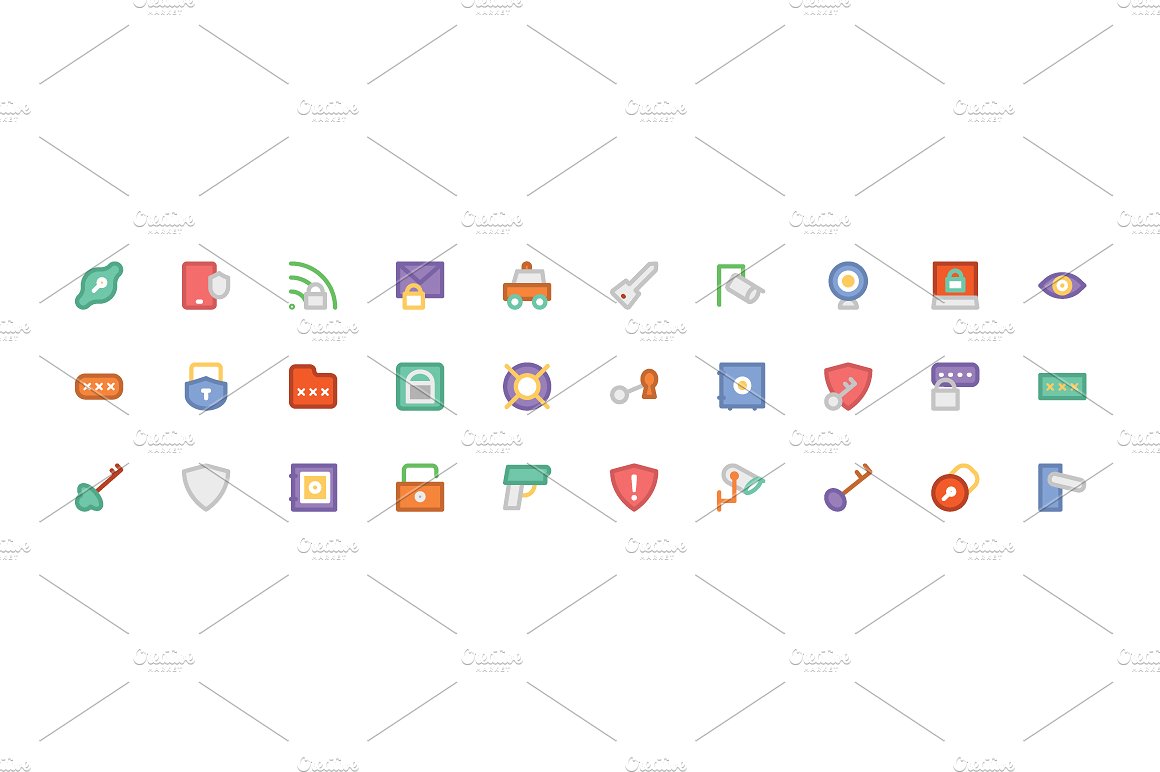 150 Security Colored Icons