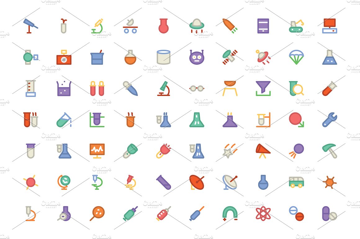 275 Science Colored Icons