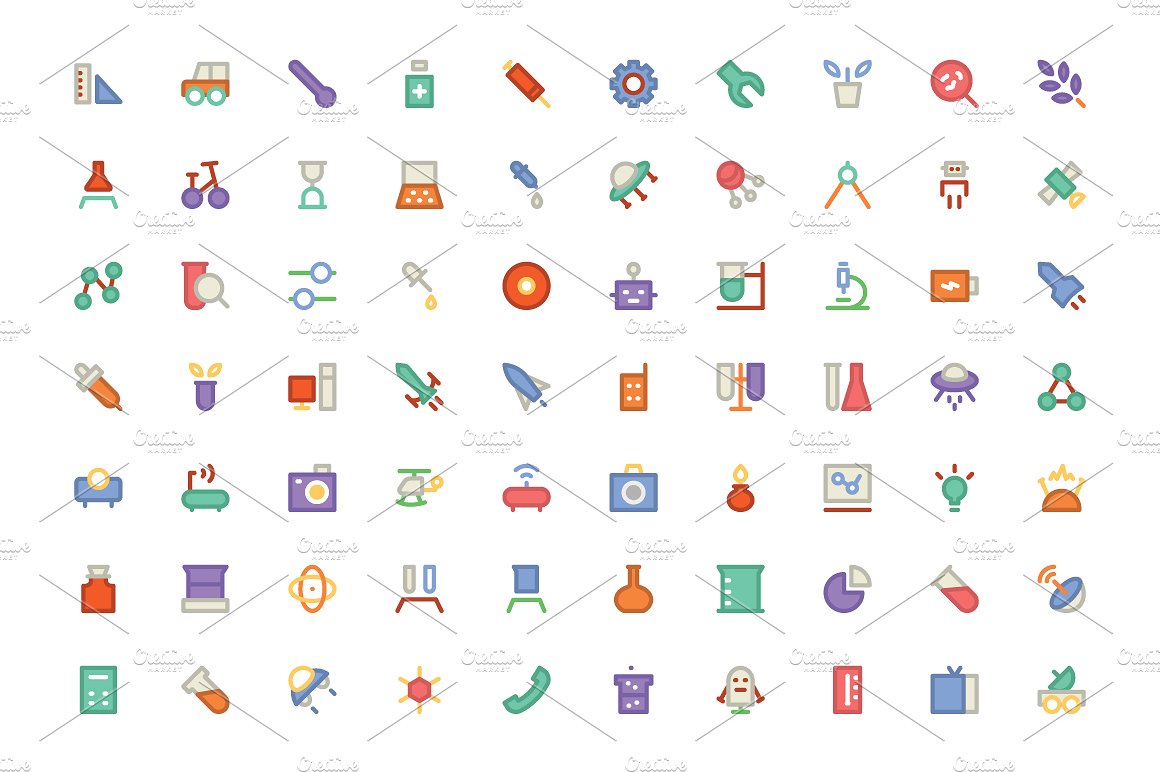 275 Science Colored Icons