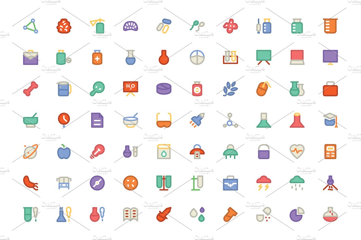 275 Science Colored Icons