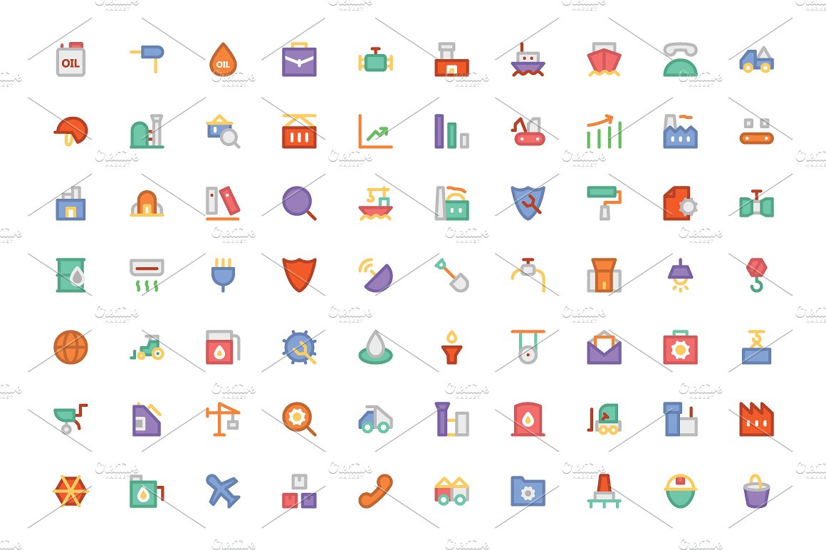 275 Industrial Colored Icons