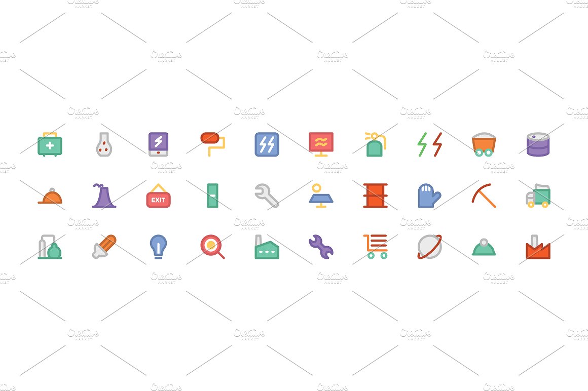 275 Industrial Colored Icons