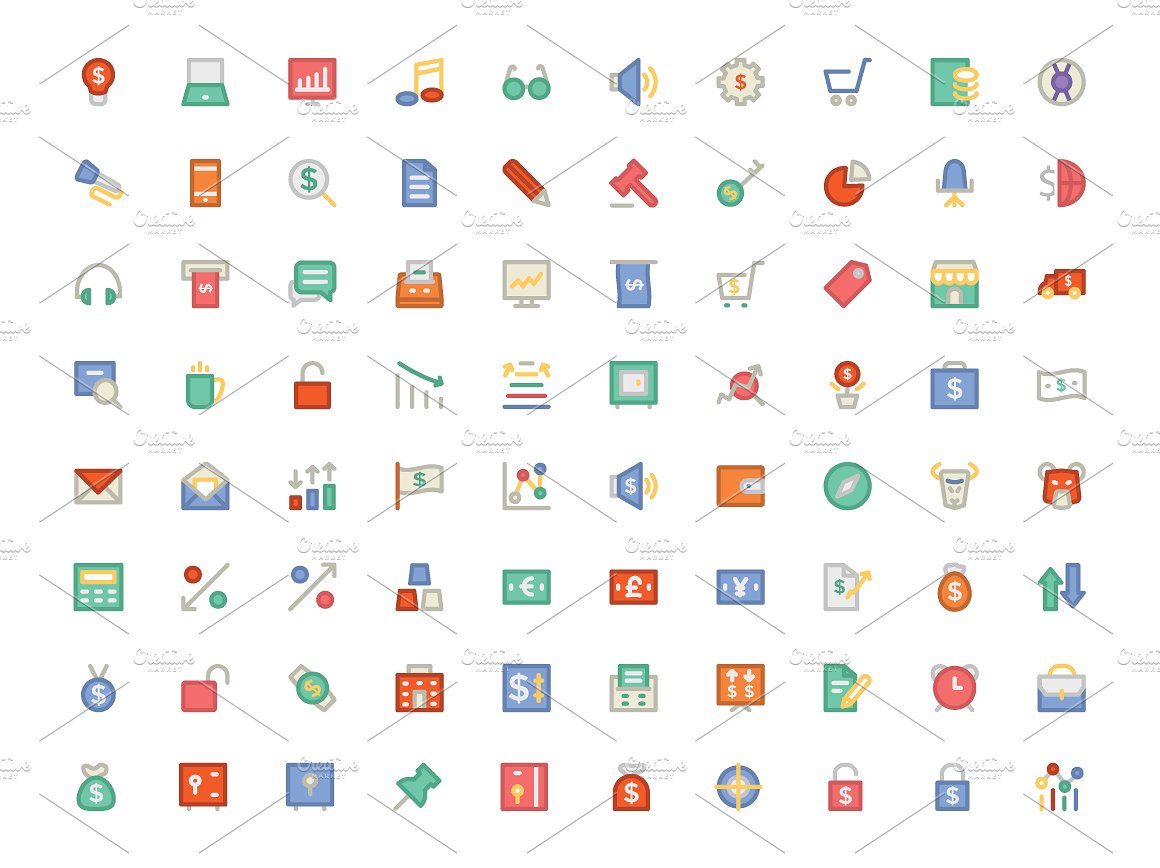 125 Finance Colored Icons