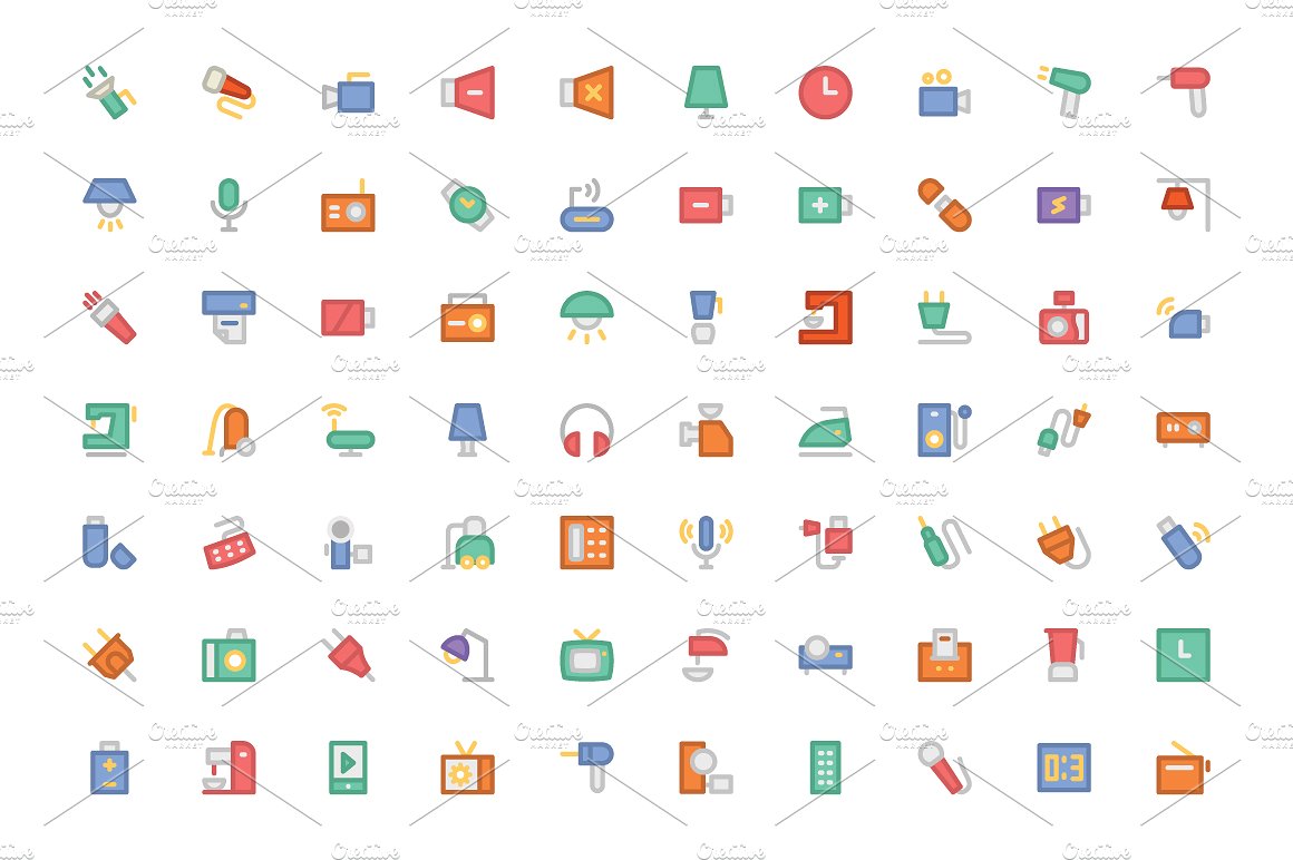 250 Electronics Colored Icons