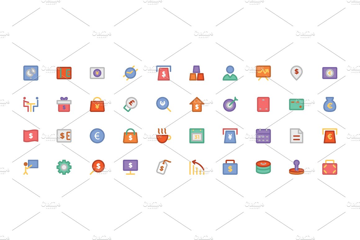 225 Business Colored Icons