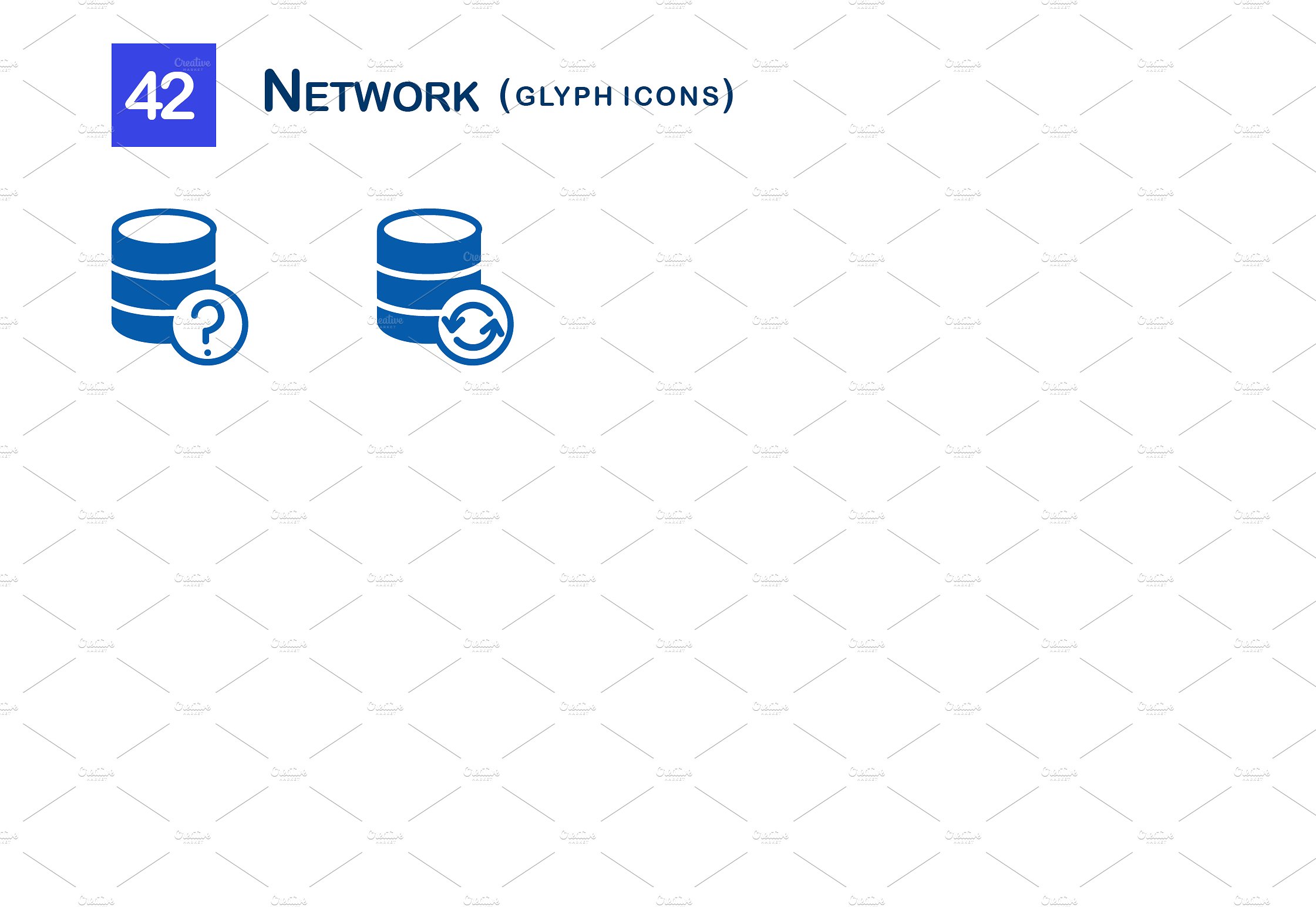 42 Network Glyph Icons