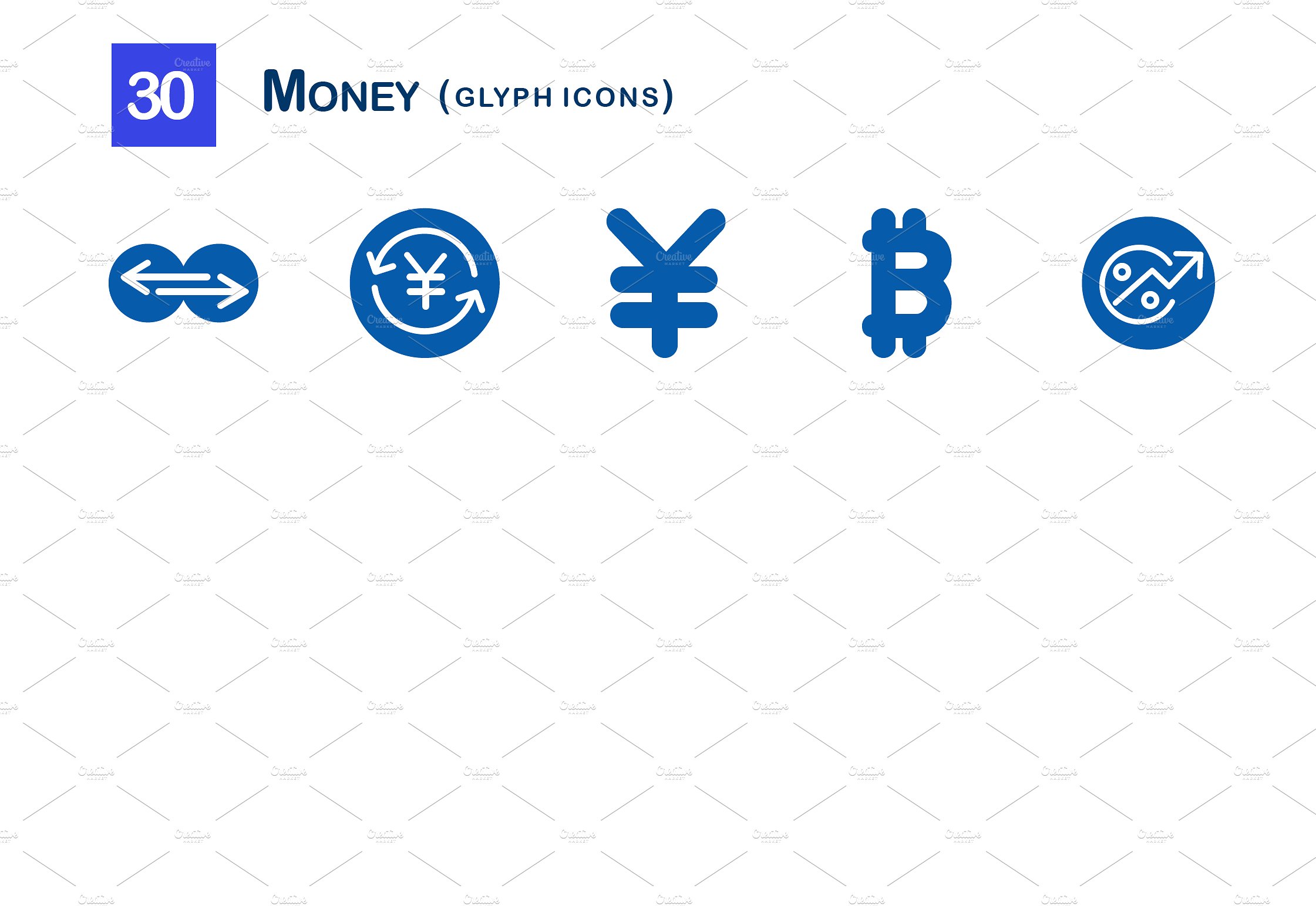 30 Money Glyph Icons