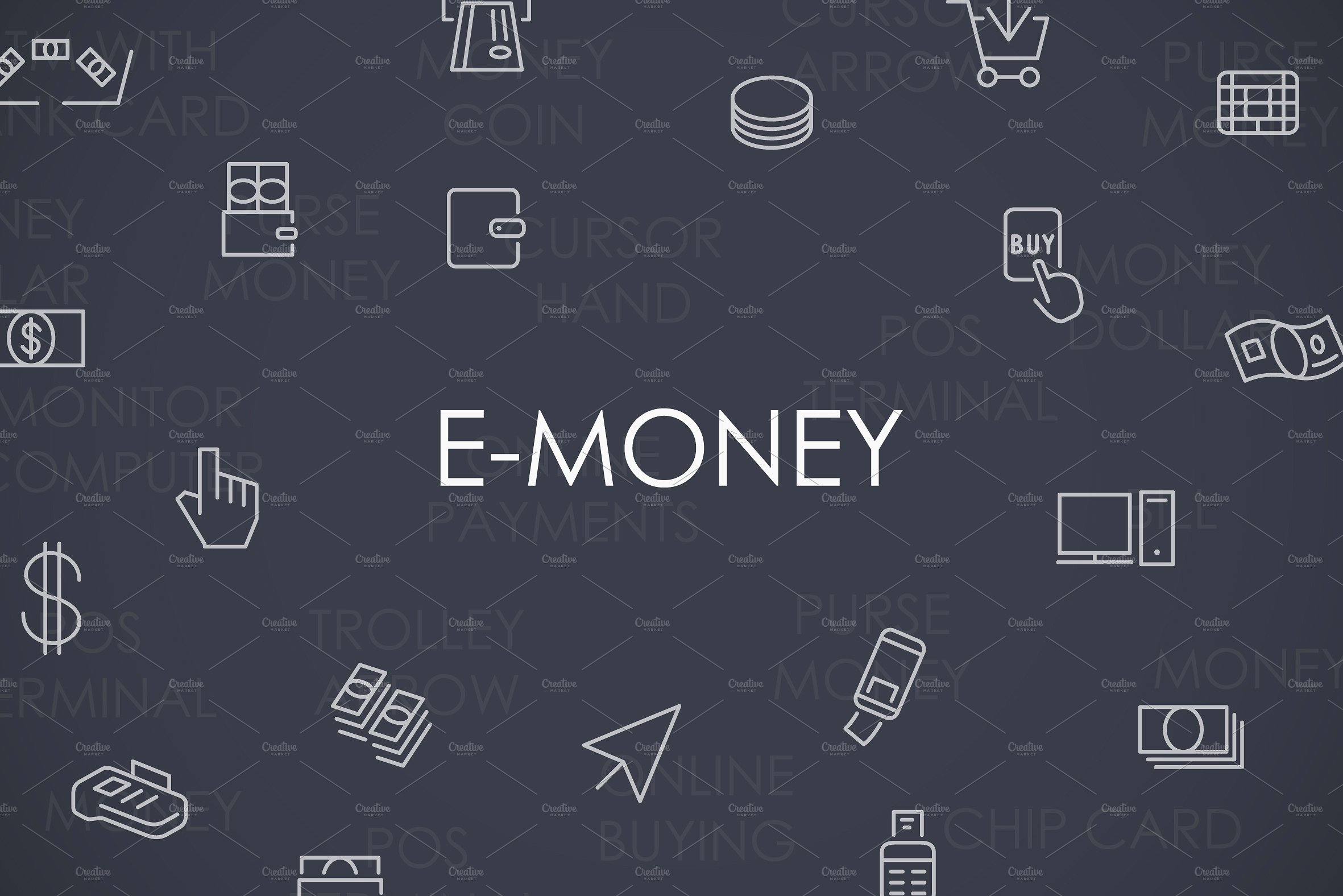 E-money thinline icons