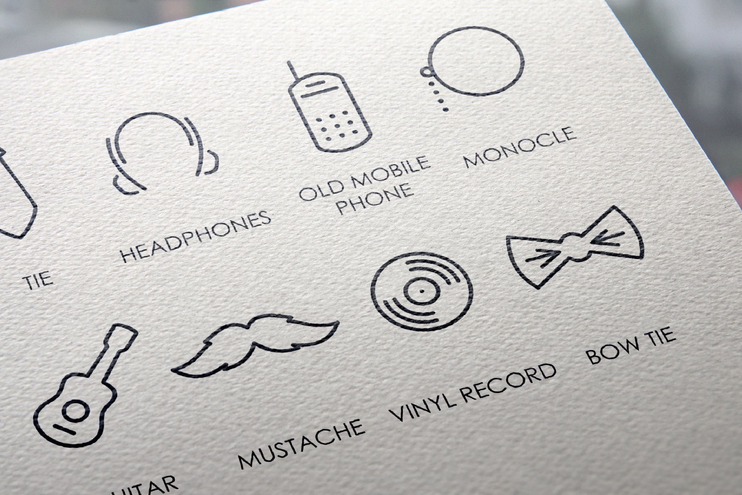 Hipster thinline icons