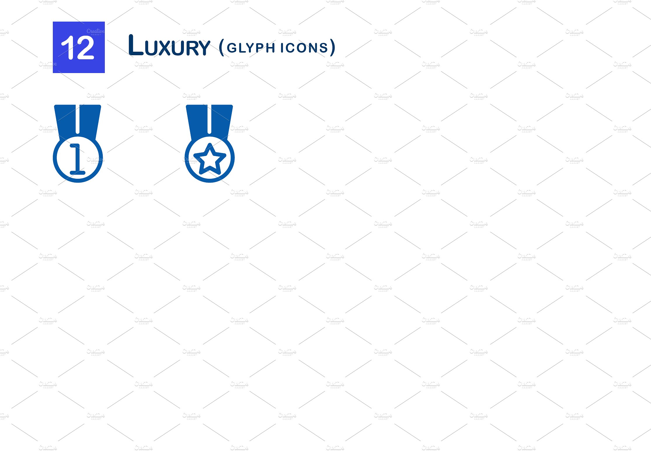 12 Luxury Glyph Icons