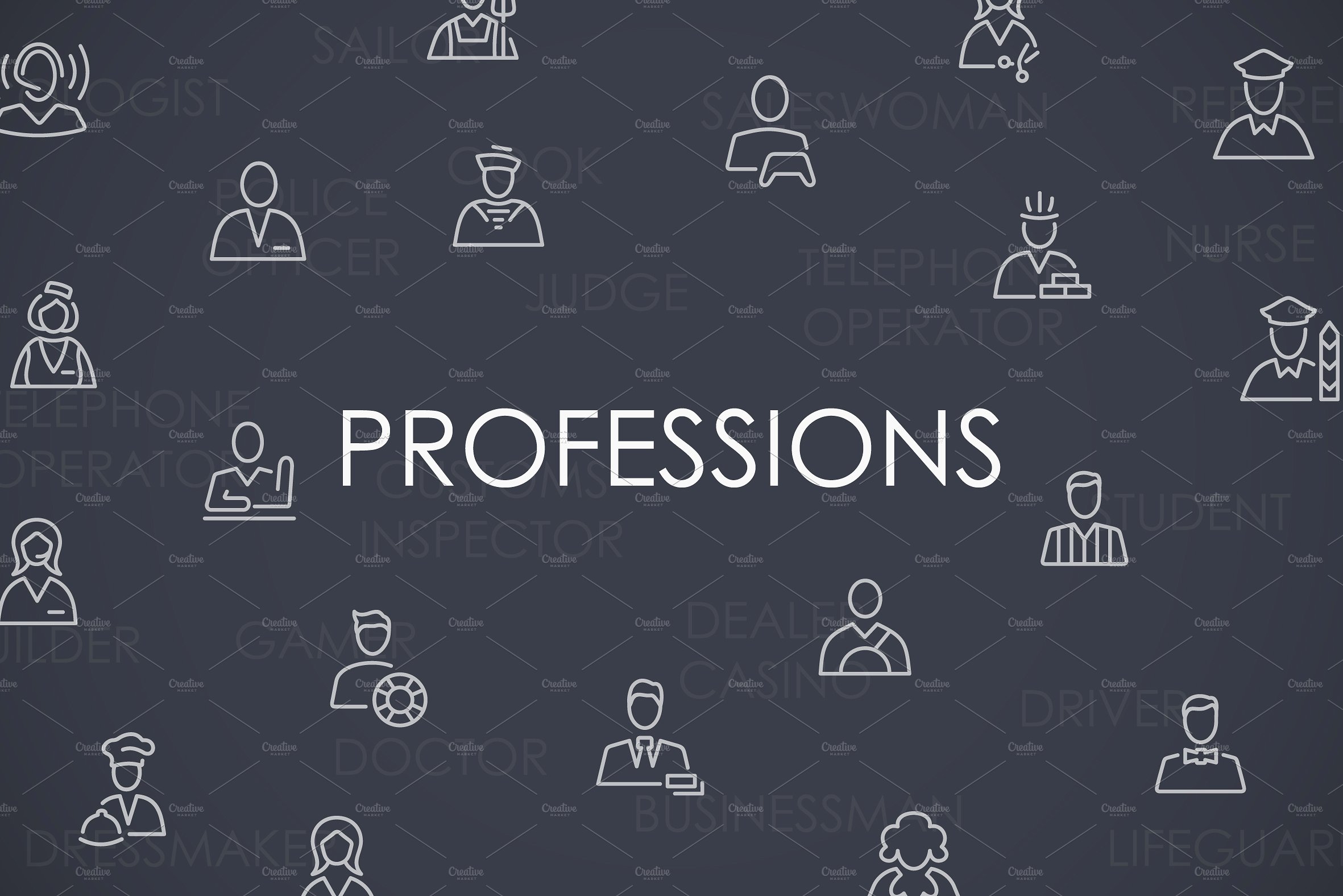 Professions thinline icons