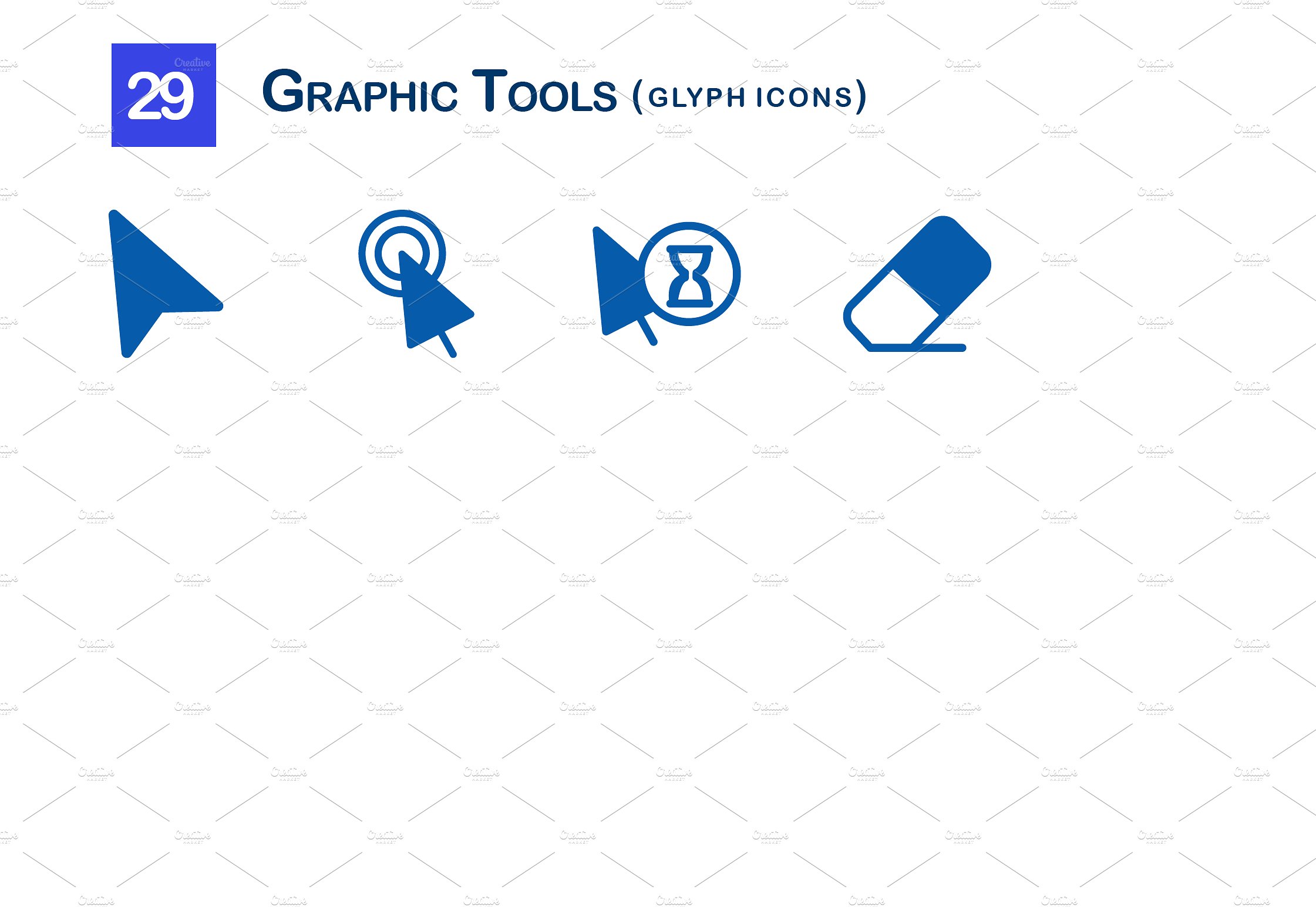 29 Graphic Tools Glyph Icons