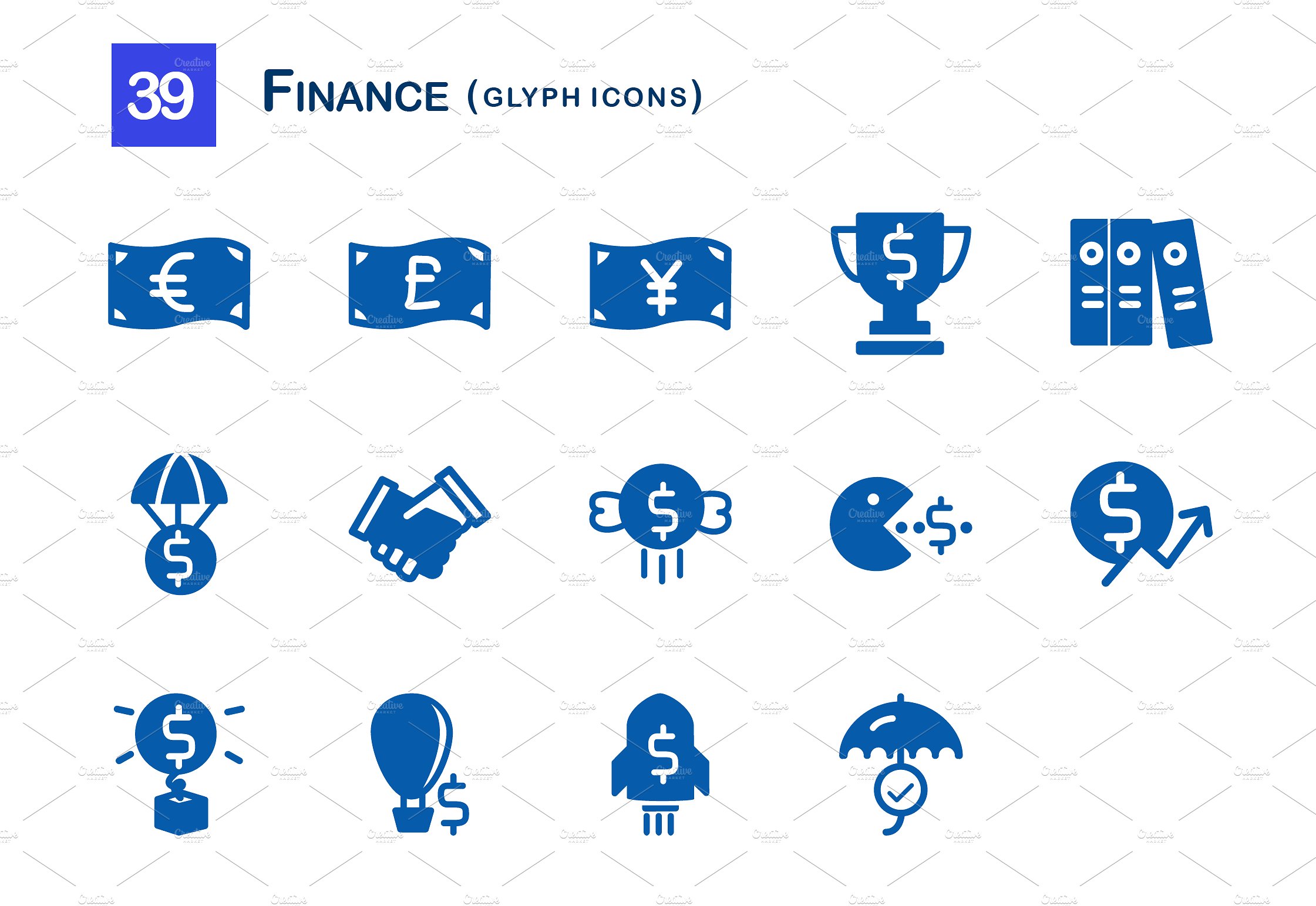 39 Finance Glyph Icons