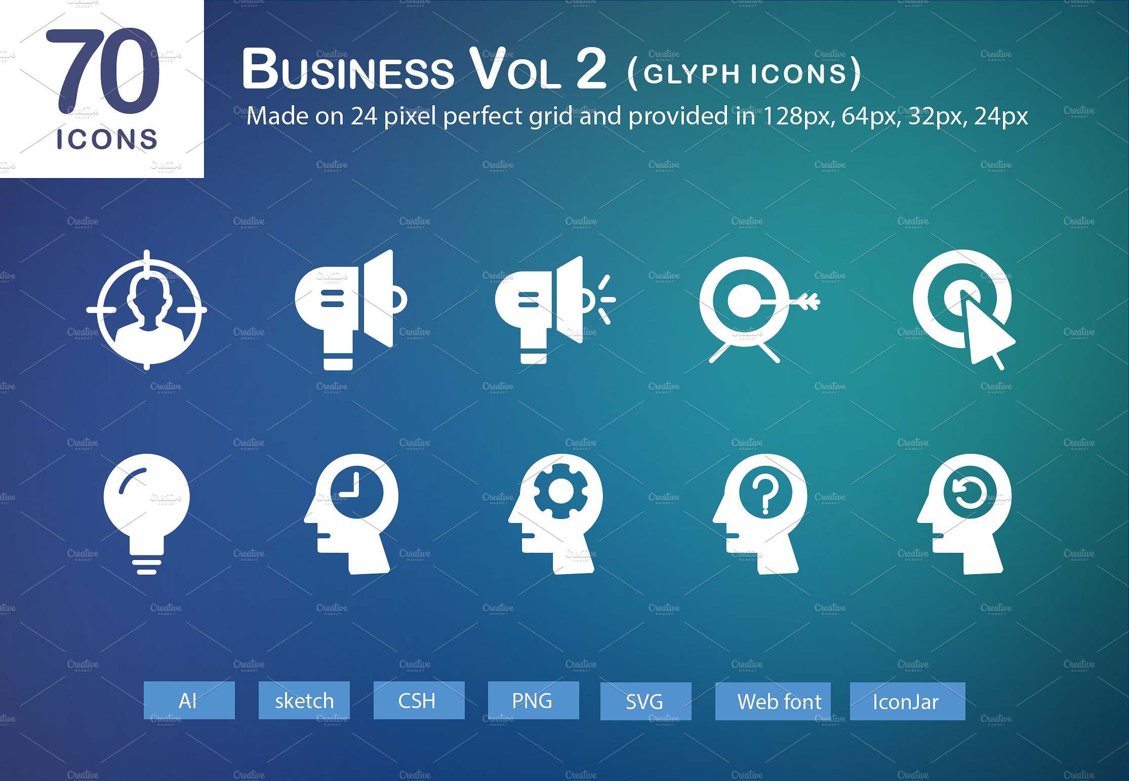 70 Business Vol 2 Glyph Icons