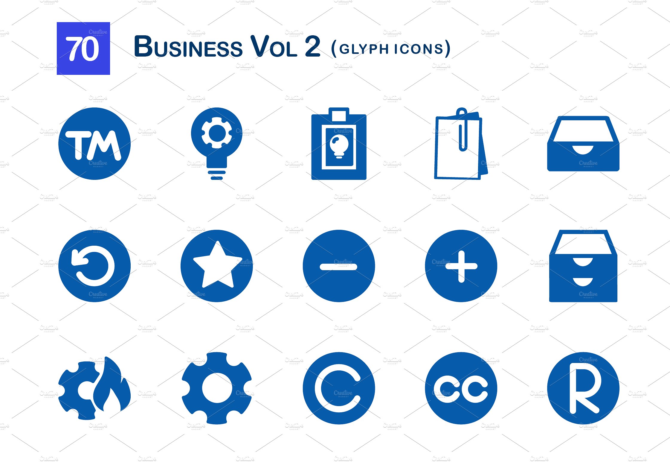 70 Business Vol 2 Glyph Icons