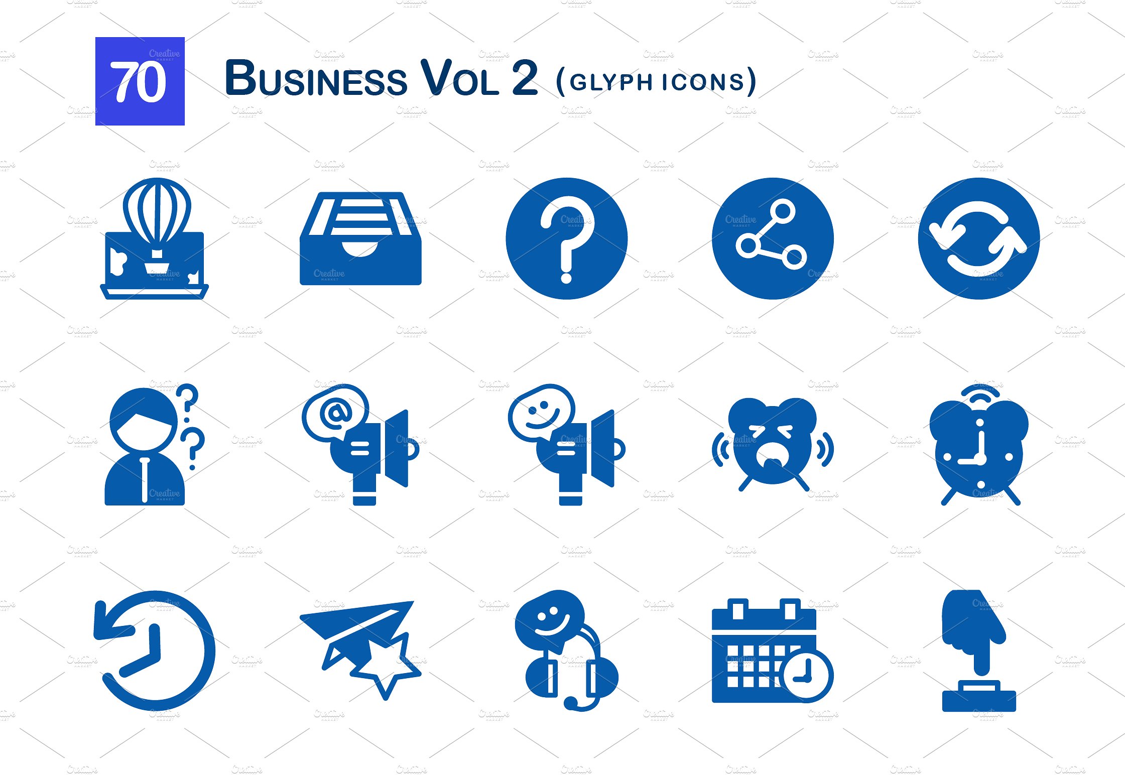 70 Business Vol 2 Glyph Icons