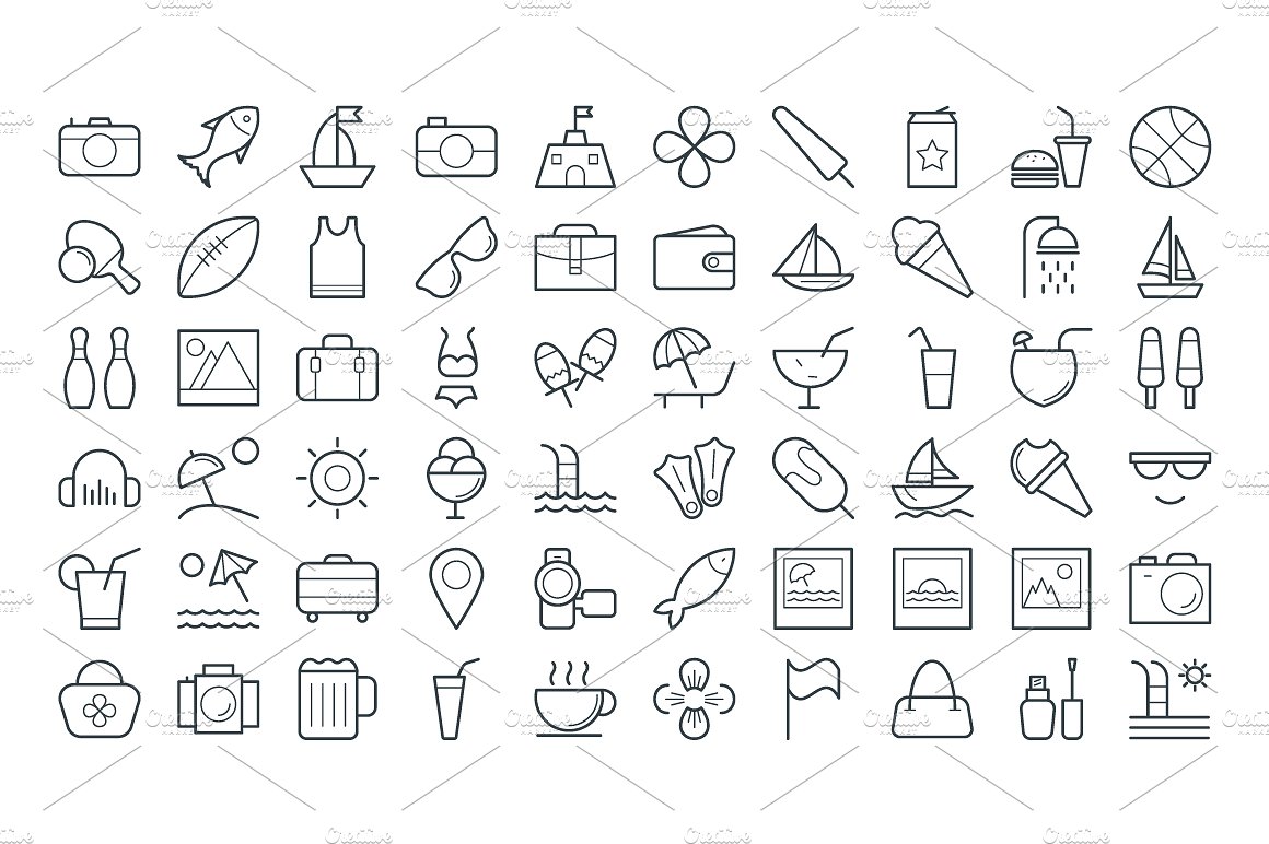 125 Summer Vector Icons