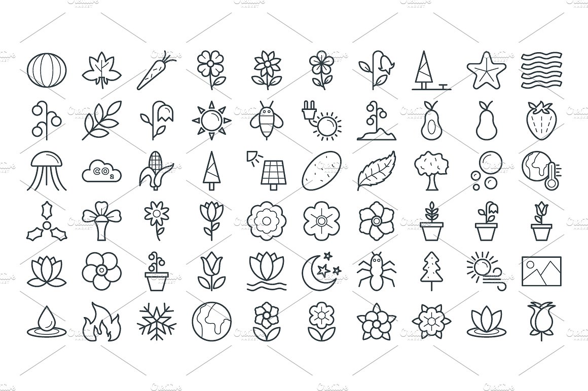 125 Nature Vector Icons