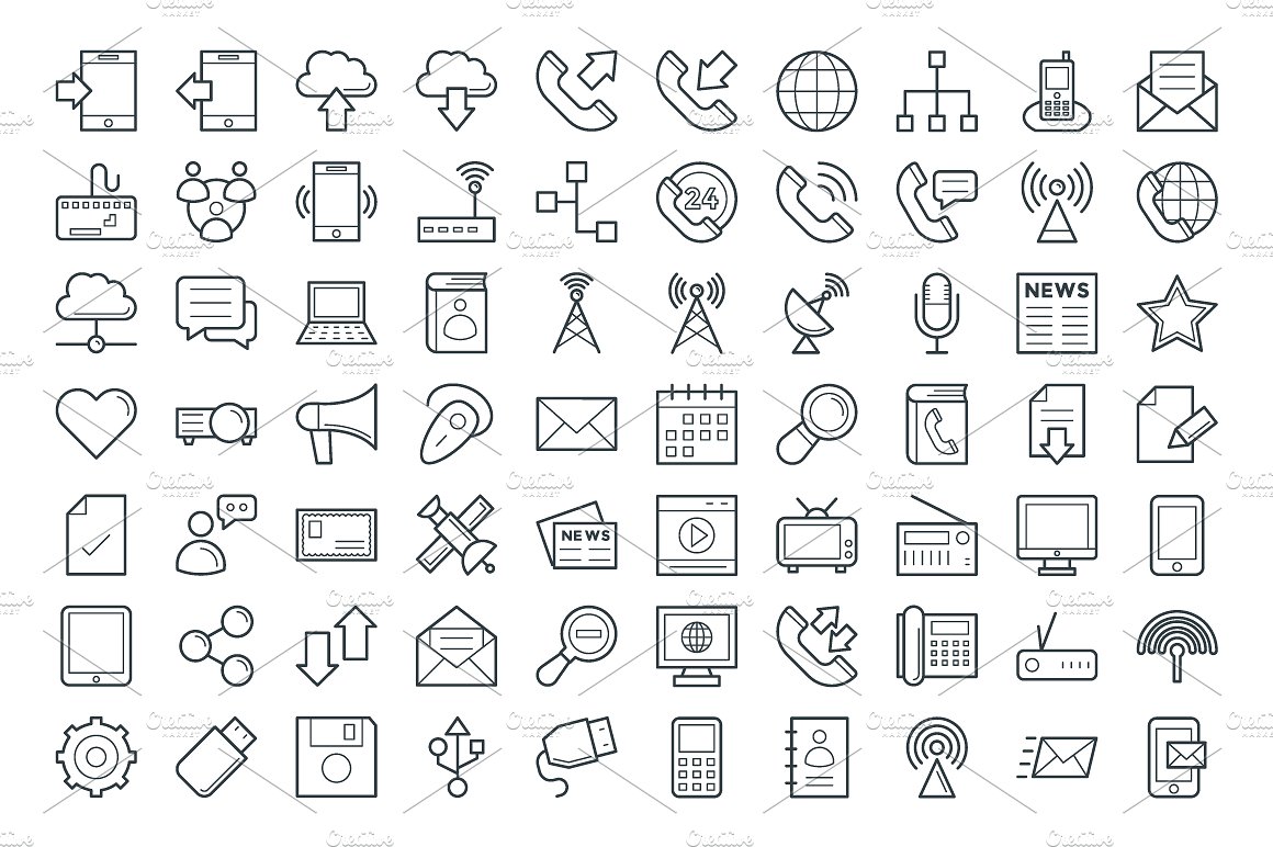 125 Communication Vector Icons