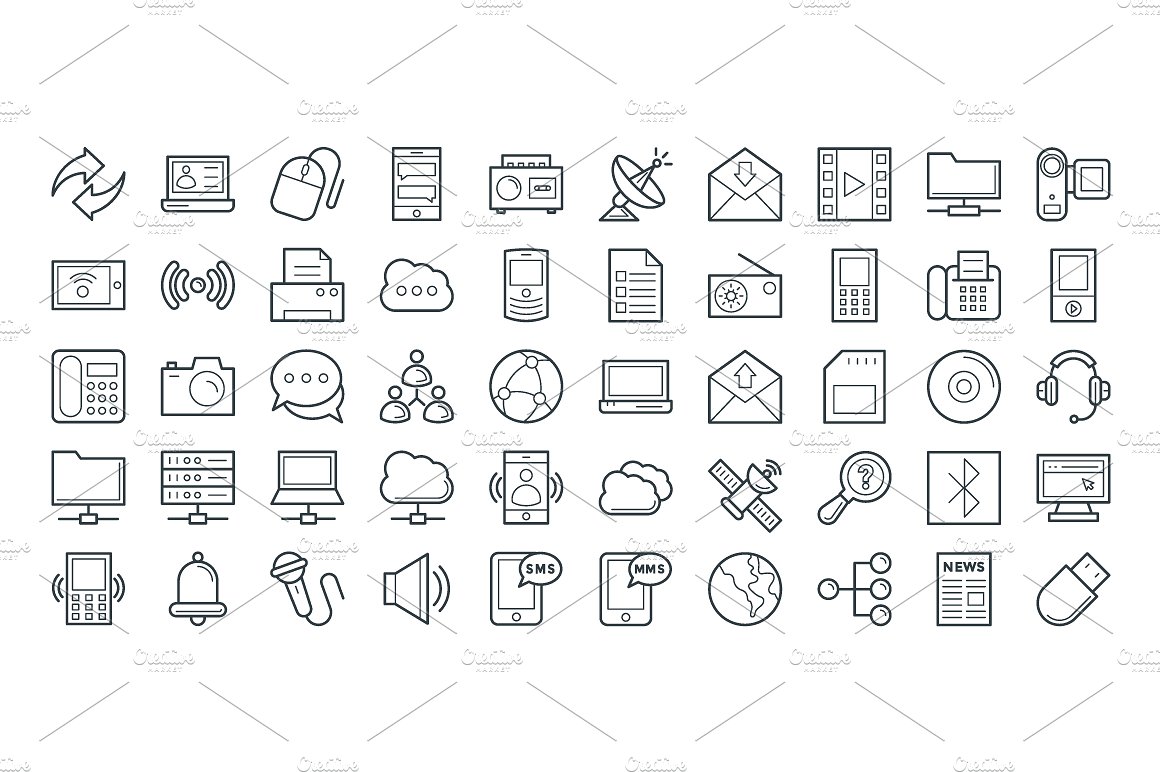 125 Communication Vector Icons