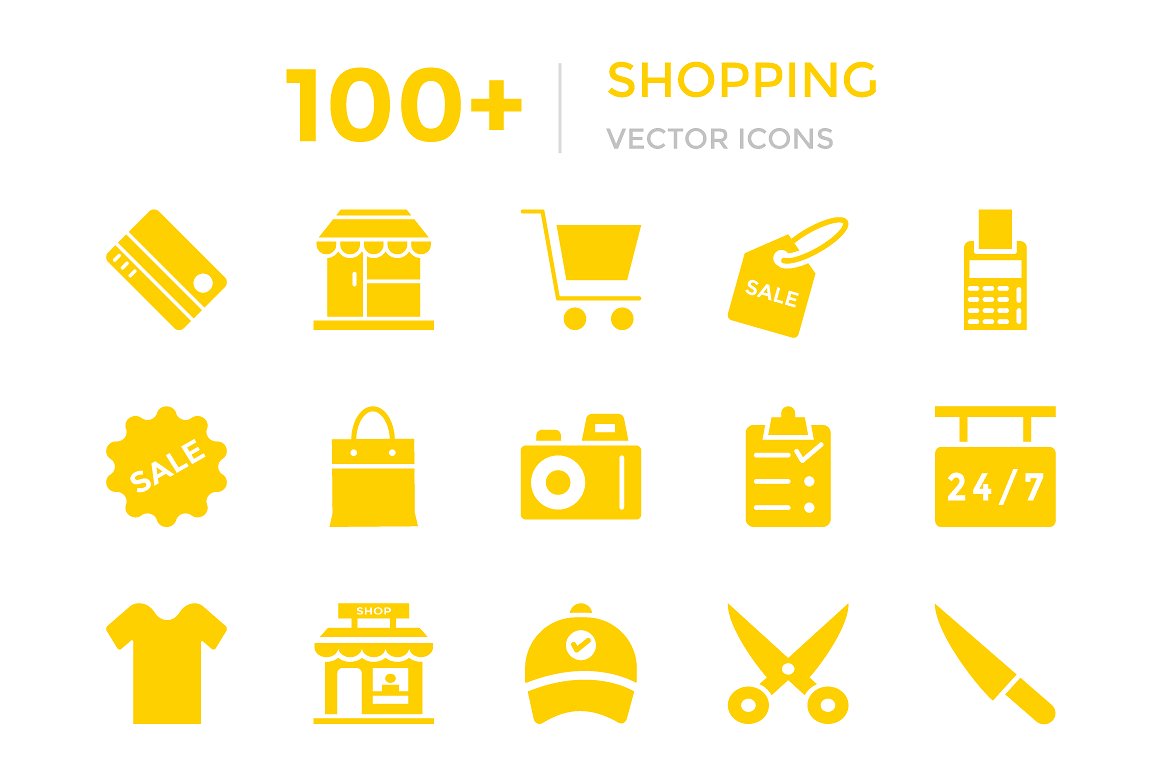 100 Shopping Vector Icons