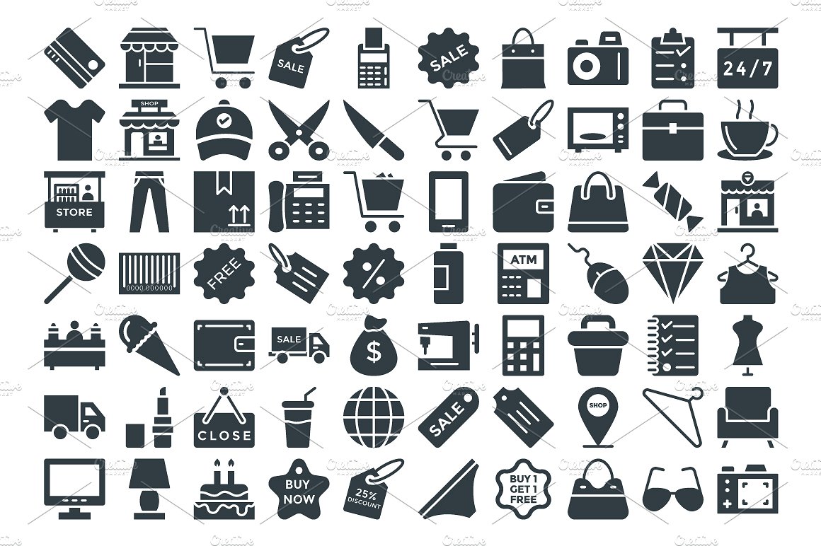 100 Shopping Vector Icons