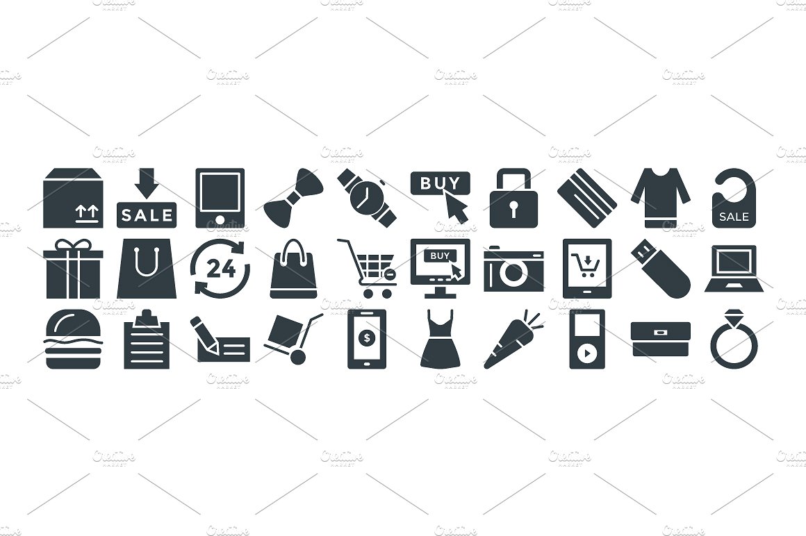 100 Shopping Vector Icons