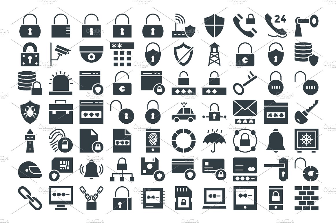 100 Security Vector Icons