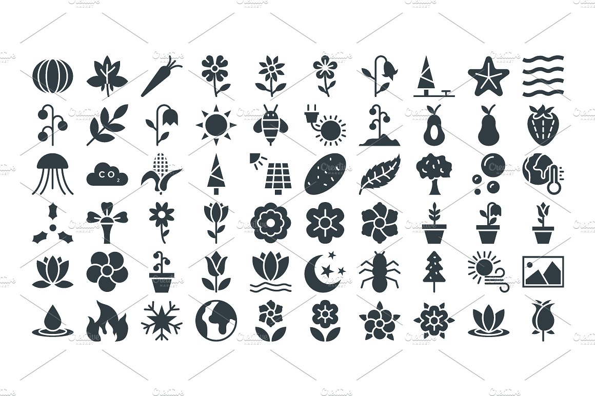 125 Nature Vector Icons