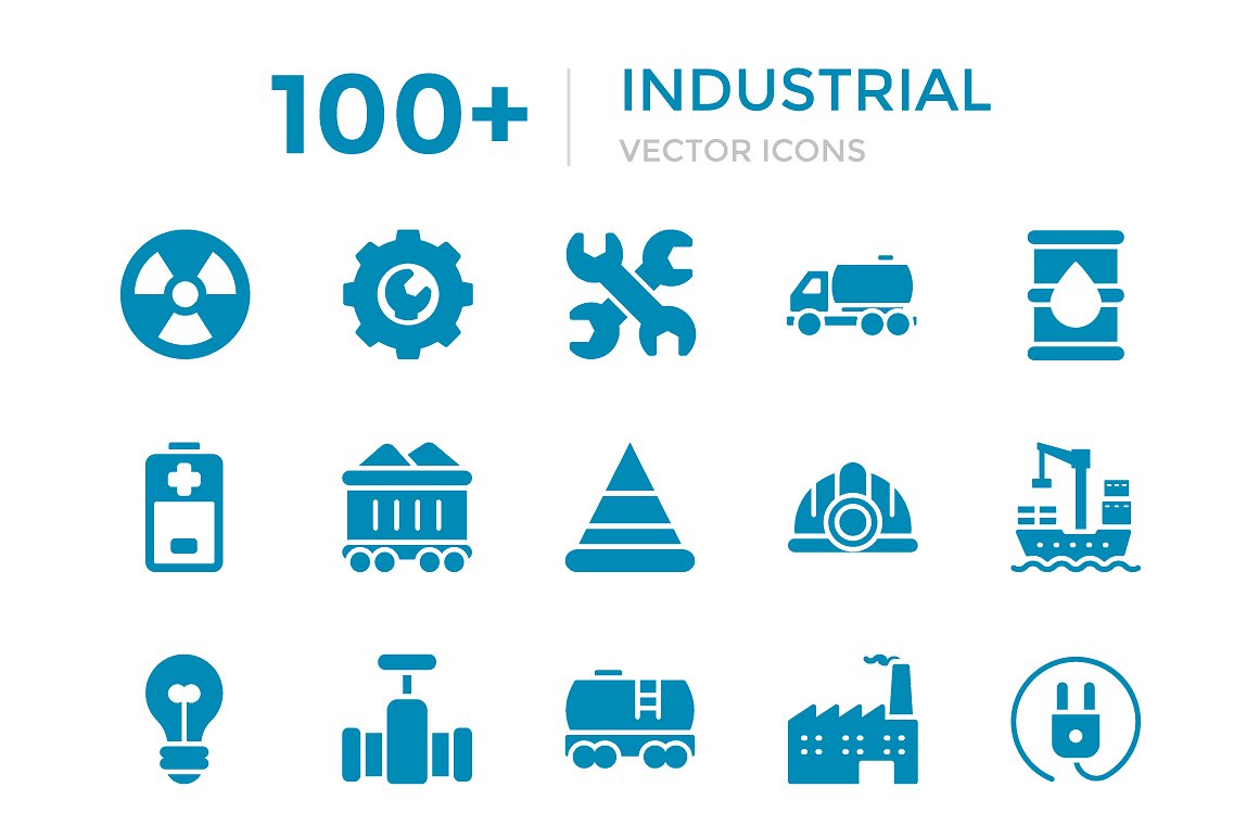 100 Industrial Vector Icons