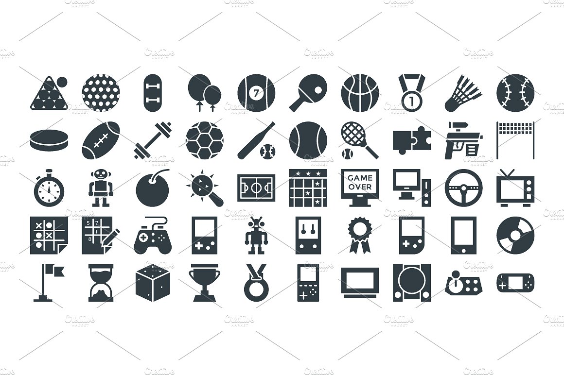 100 Gaming Vector Icons