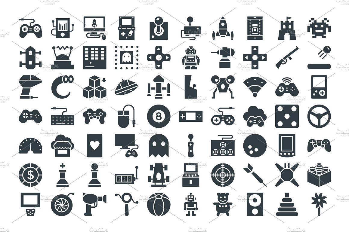 100 Gaming Vector Icons